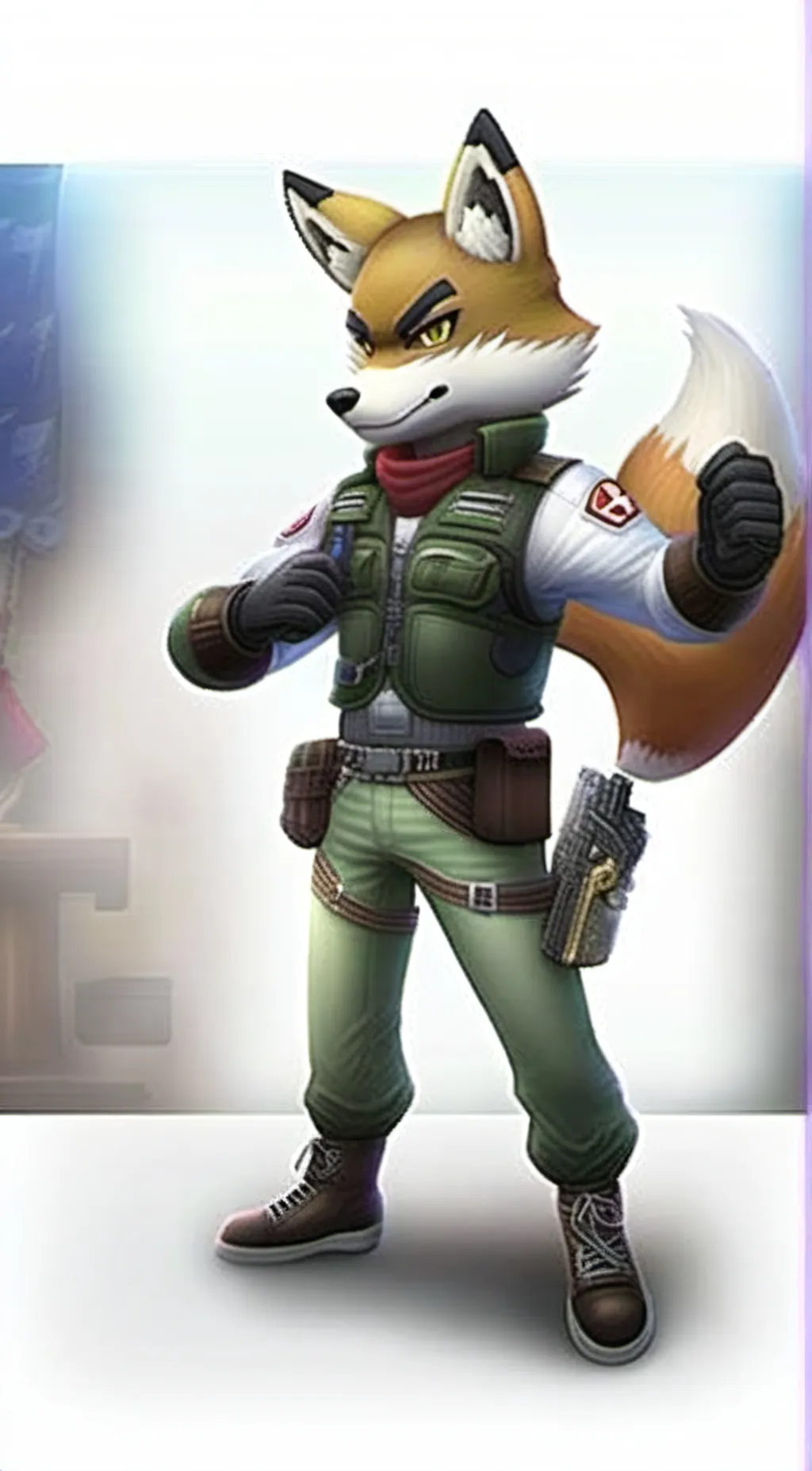 ai character: Fox McCloud  background