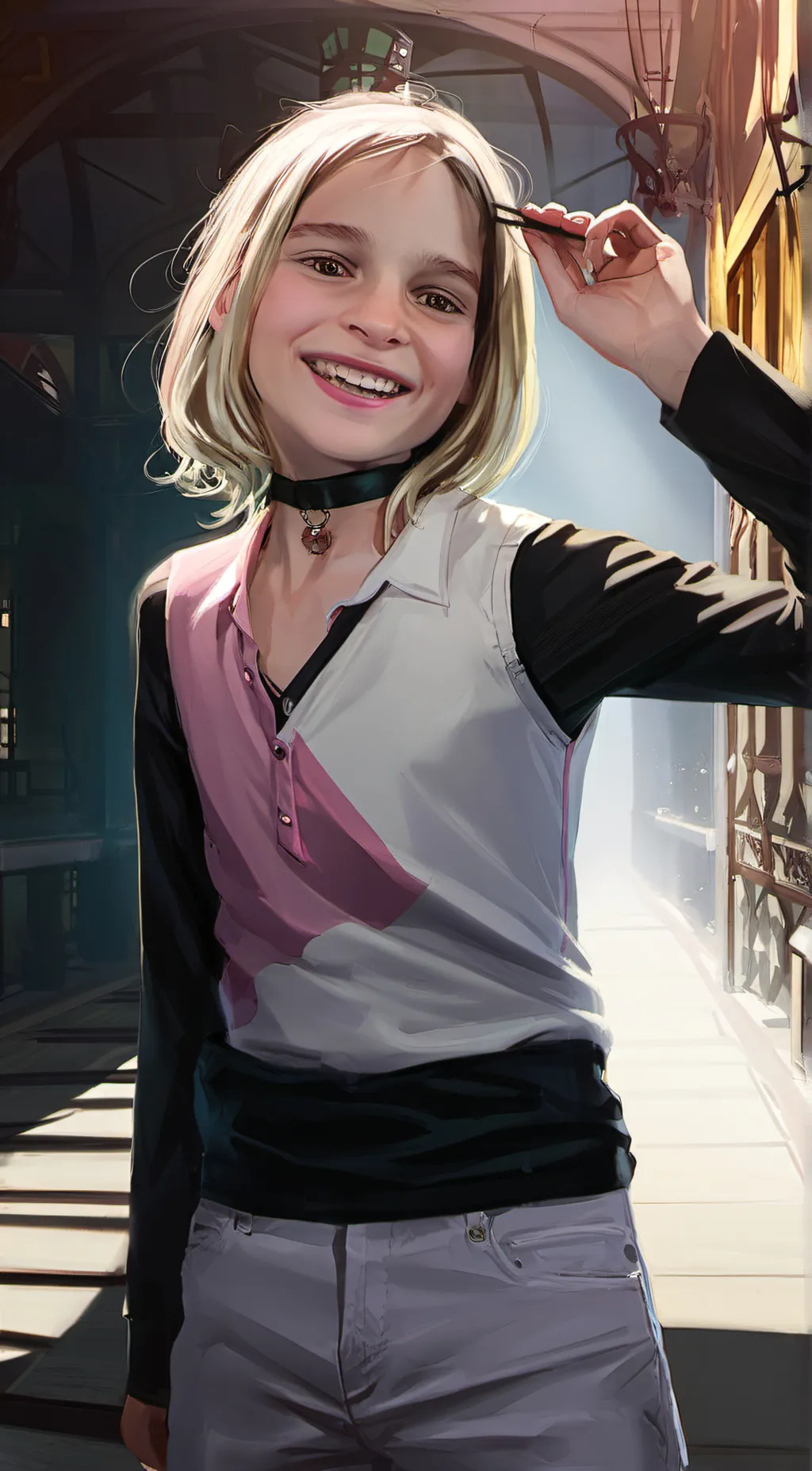 ai character: Audrey  background