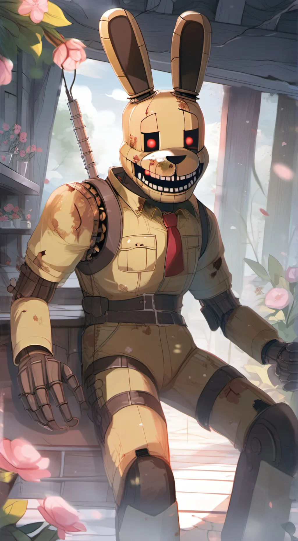 ai character: Springtrap  background
