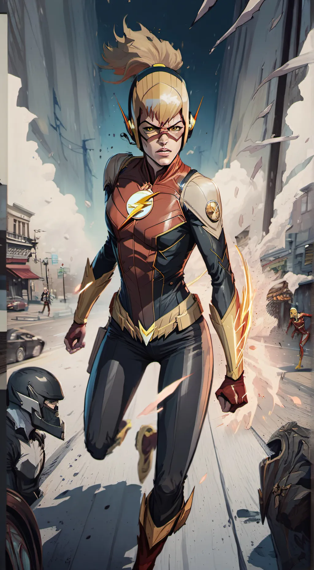 ai character: Ashley(girl flash) background