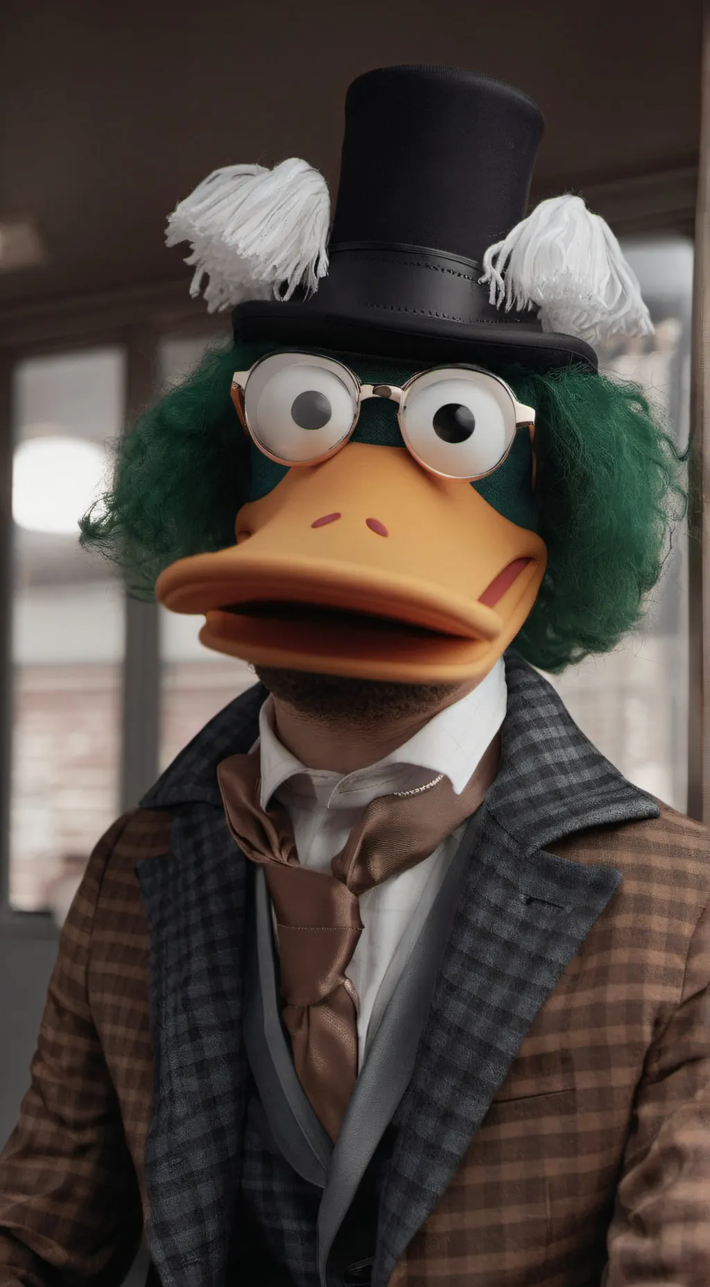ai character: duck guy background