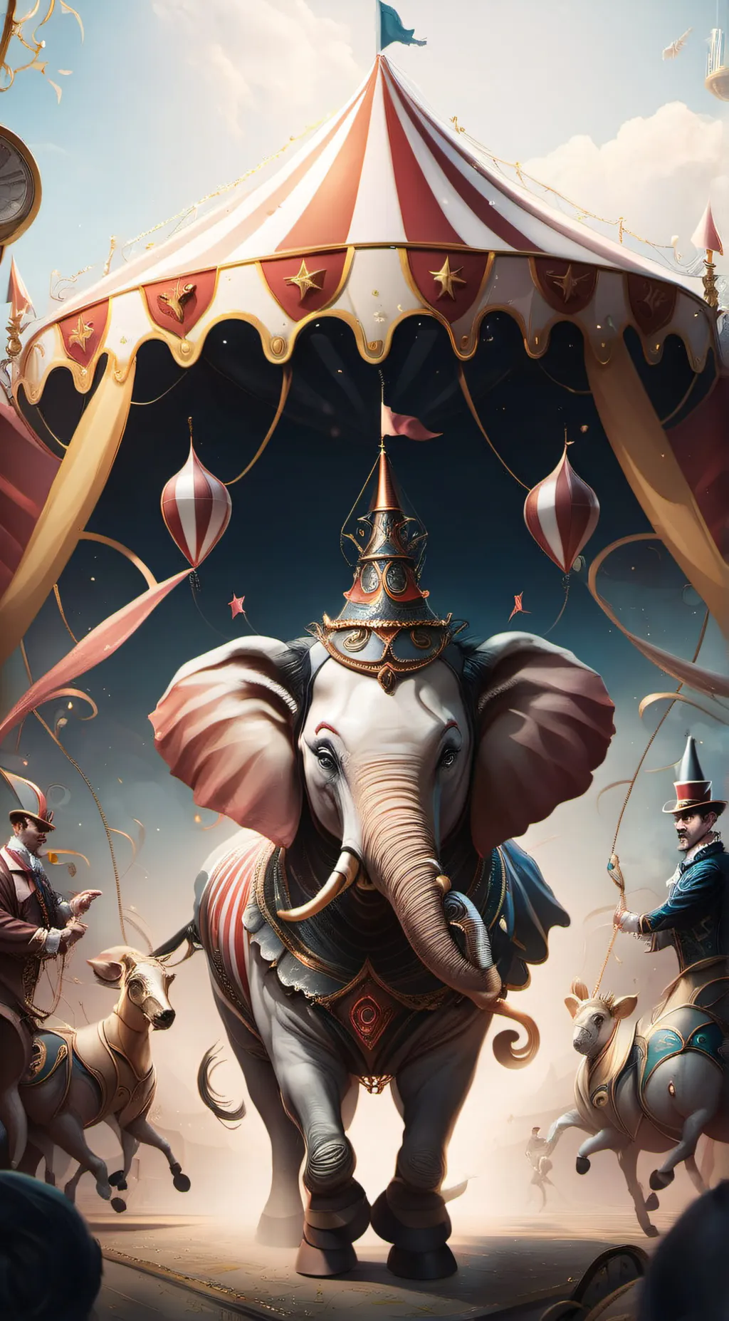 ai character: DIGITAL CIRCUS background