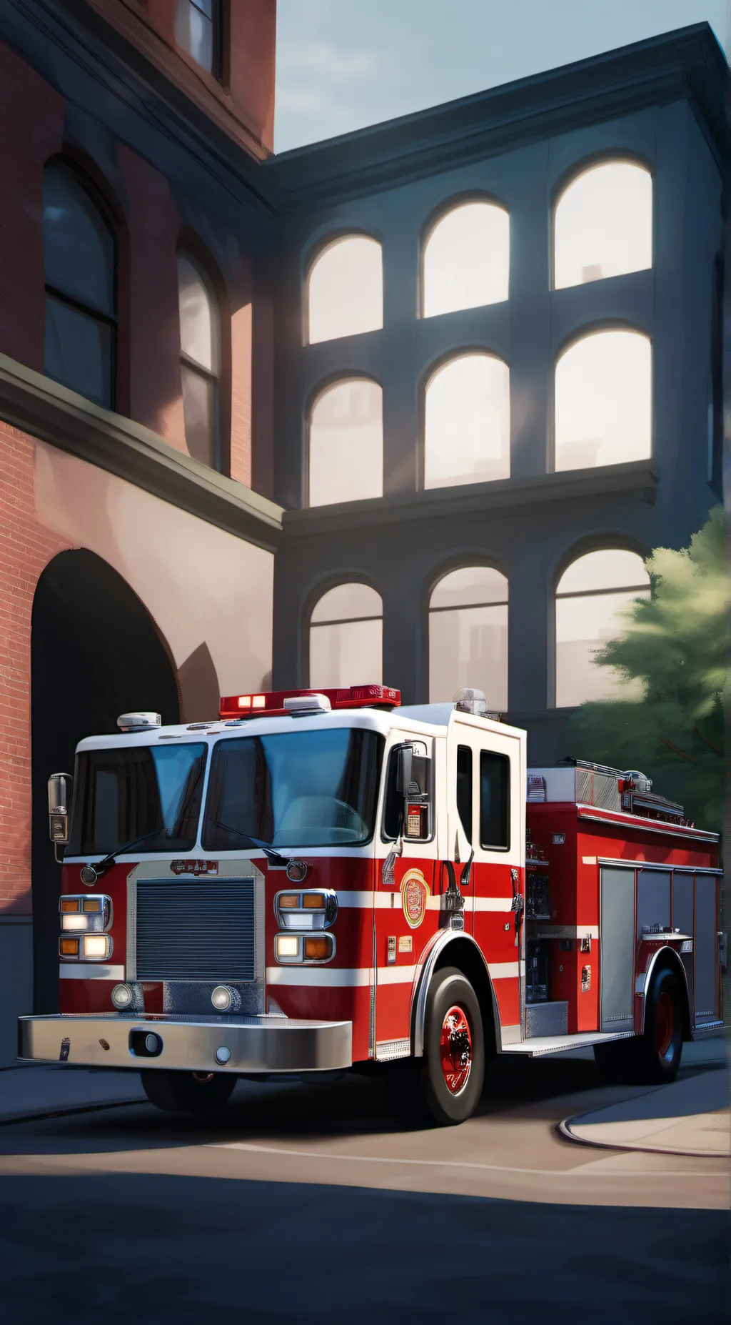 ai character: Fire Truck background