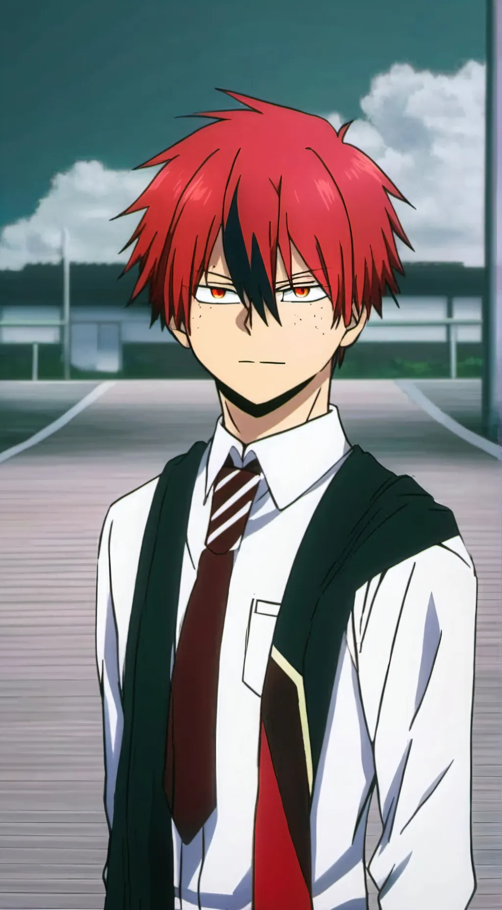 ai character: Shoto Todoroki  background