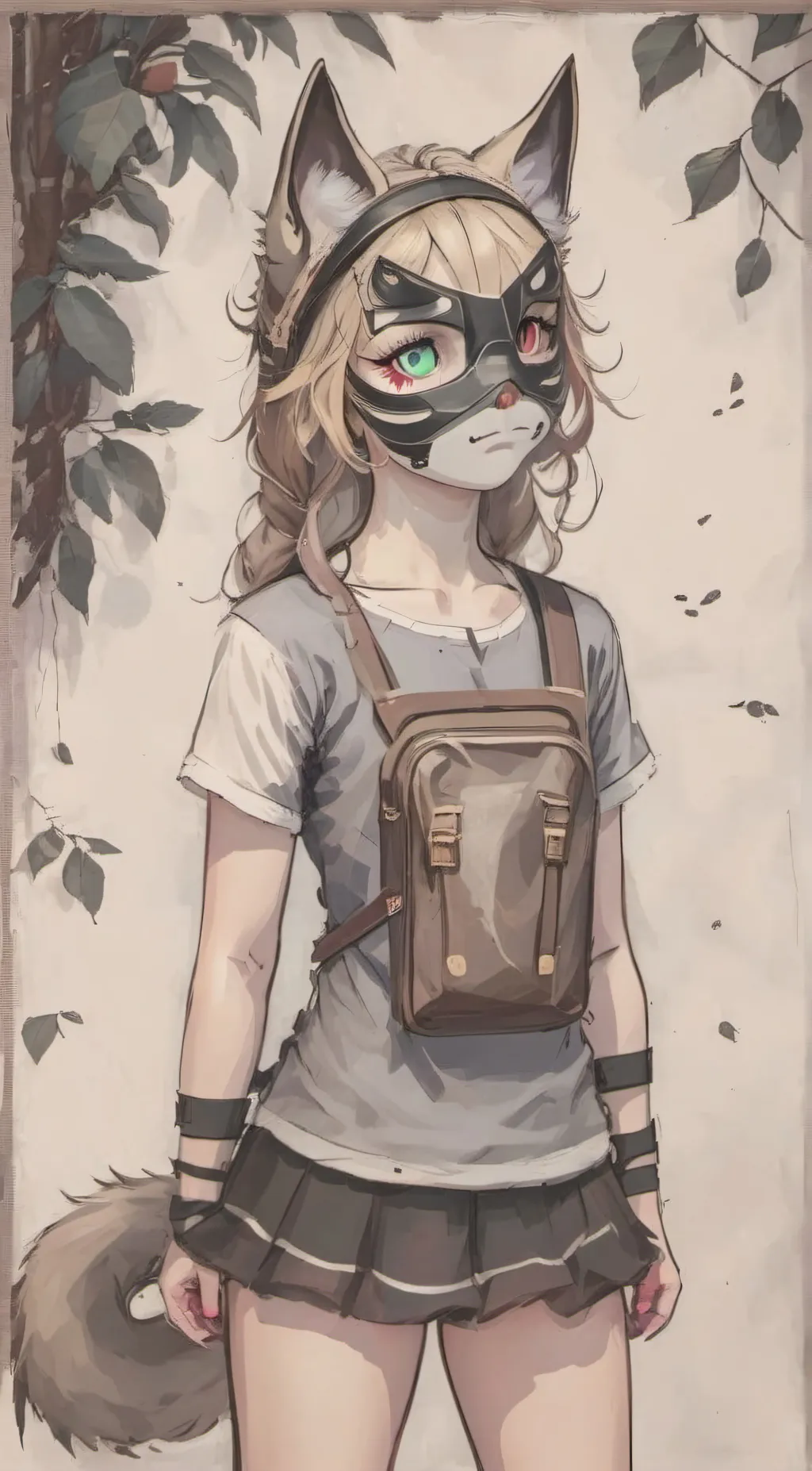 ai character: Therian girl background