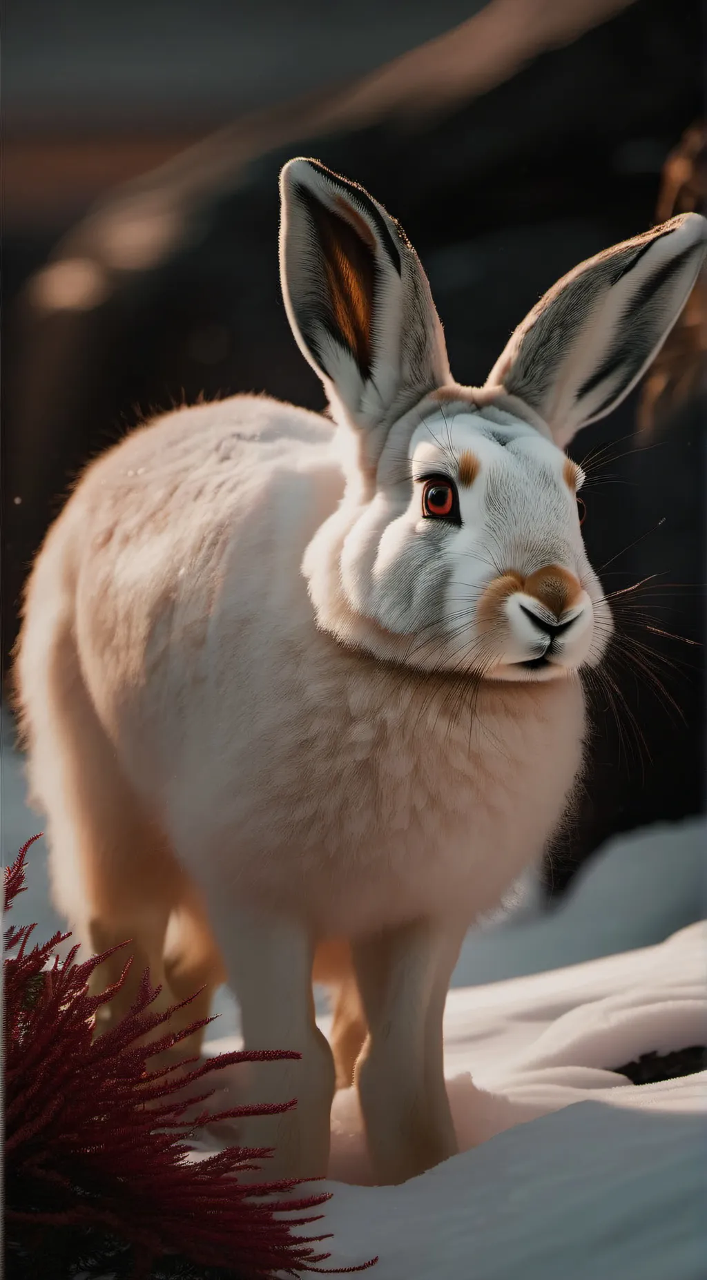 ai character: Artic Hare background