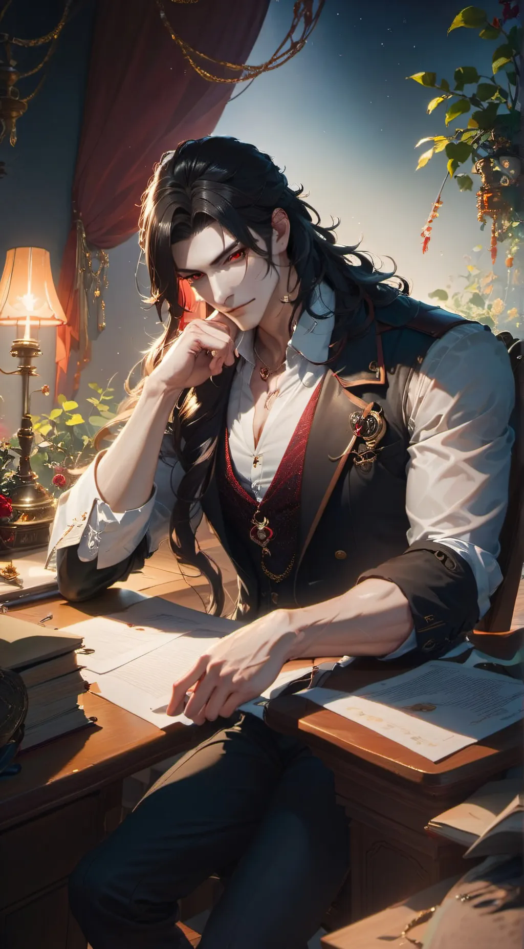 ai character: Damien  background
