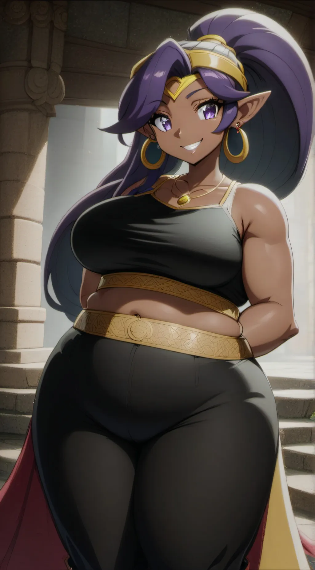 ai character: fat shantae  background