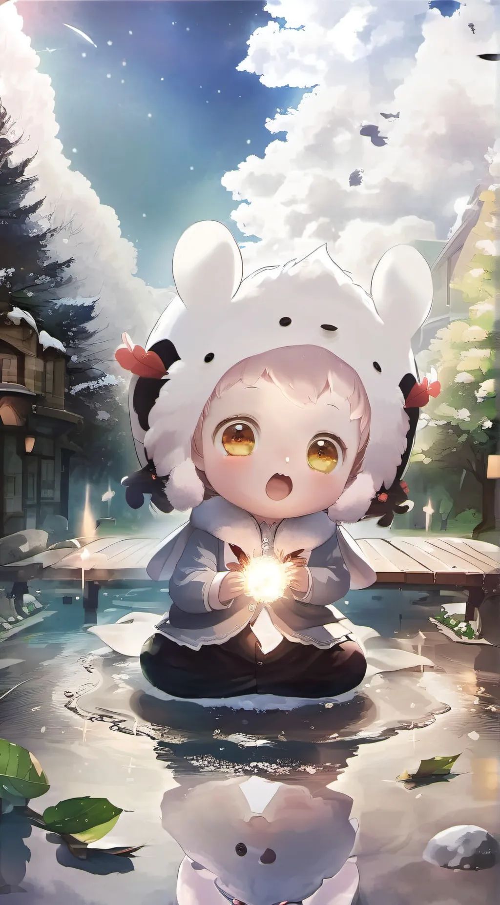 ai character: sky background