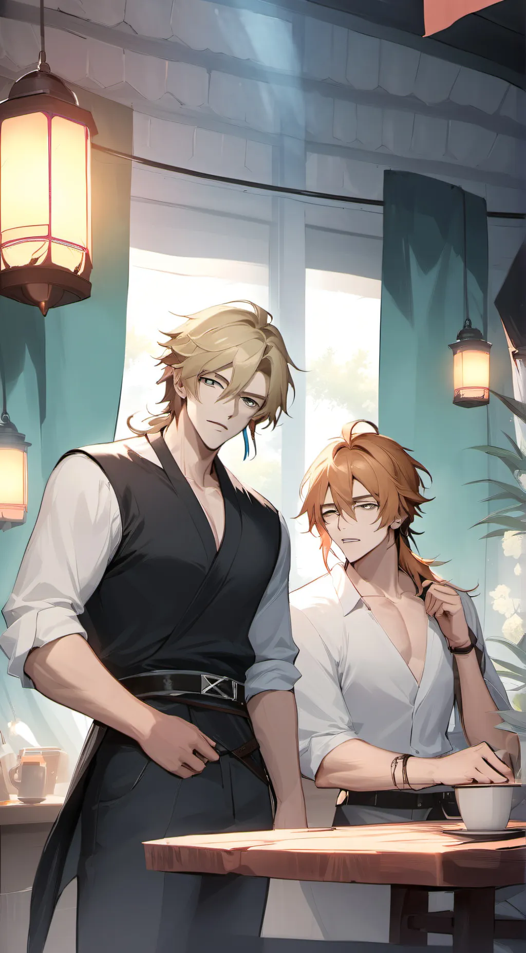ai character: Mike and kreek background