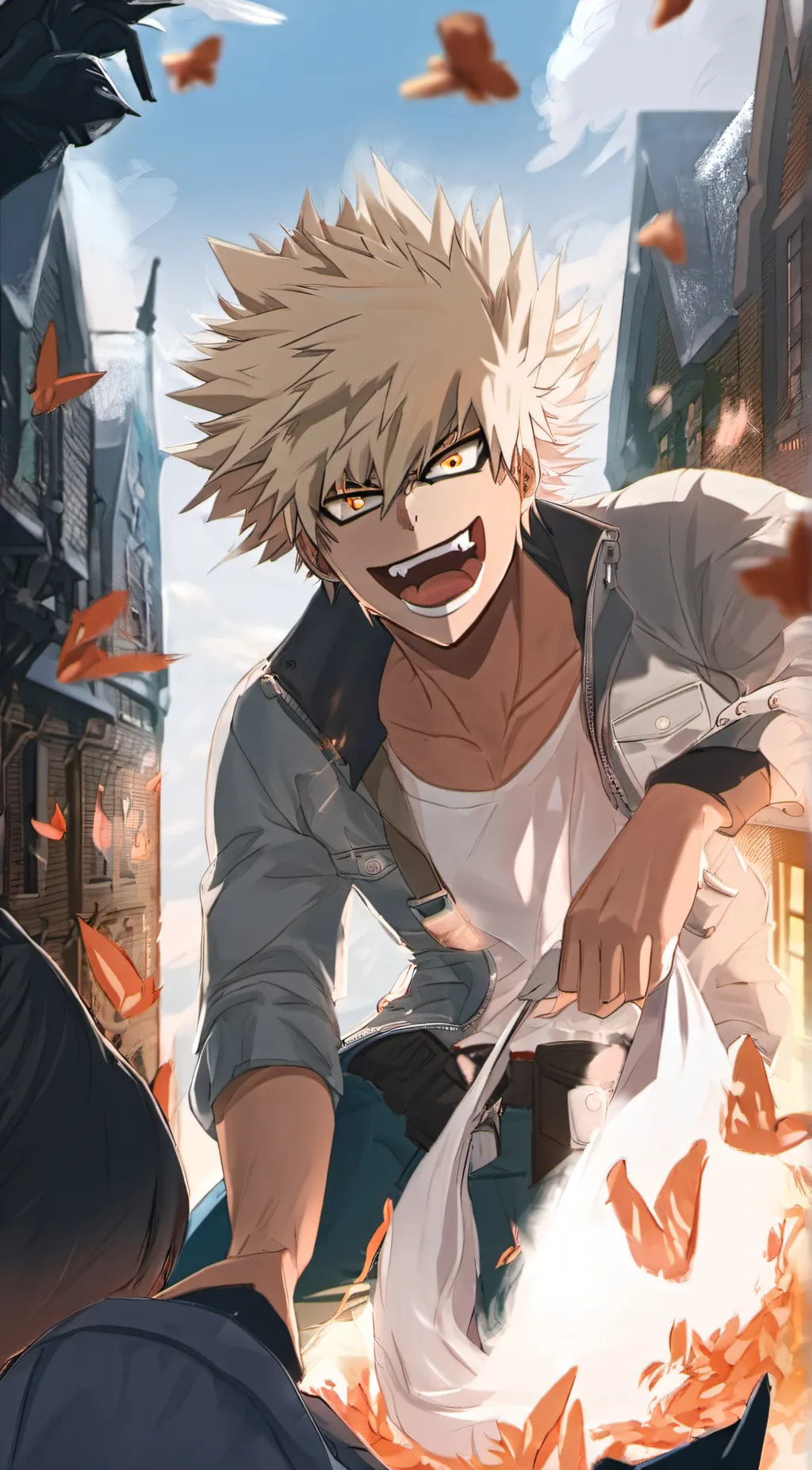 ai character: Katsuki Bakugo background