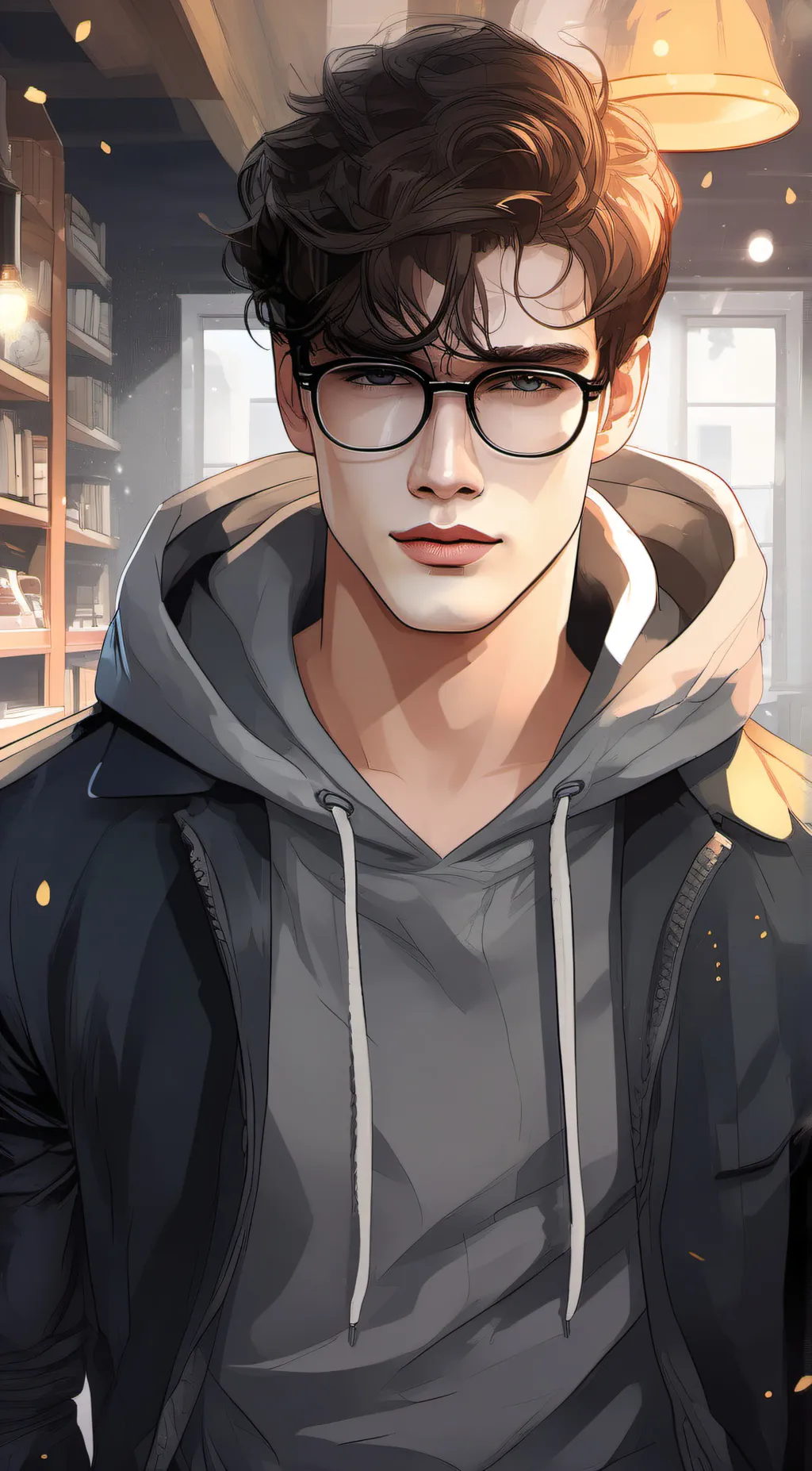 ai character: shadow background