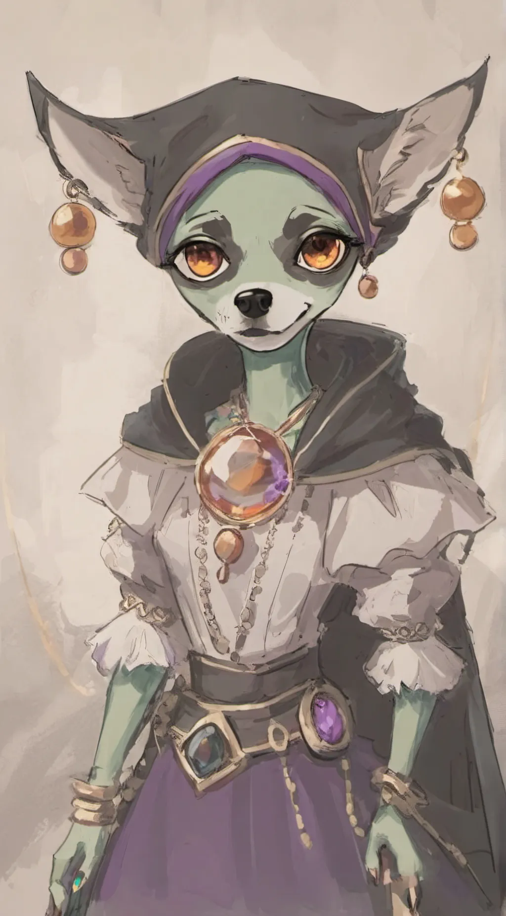 ai character: Shirley the Medium background