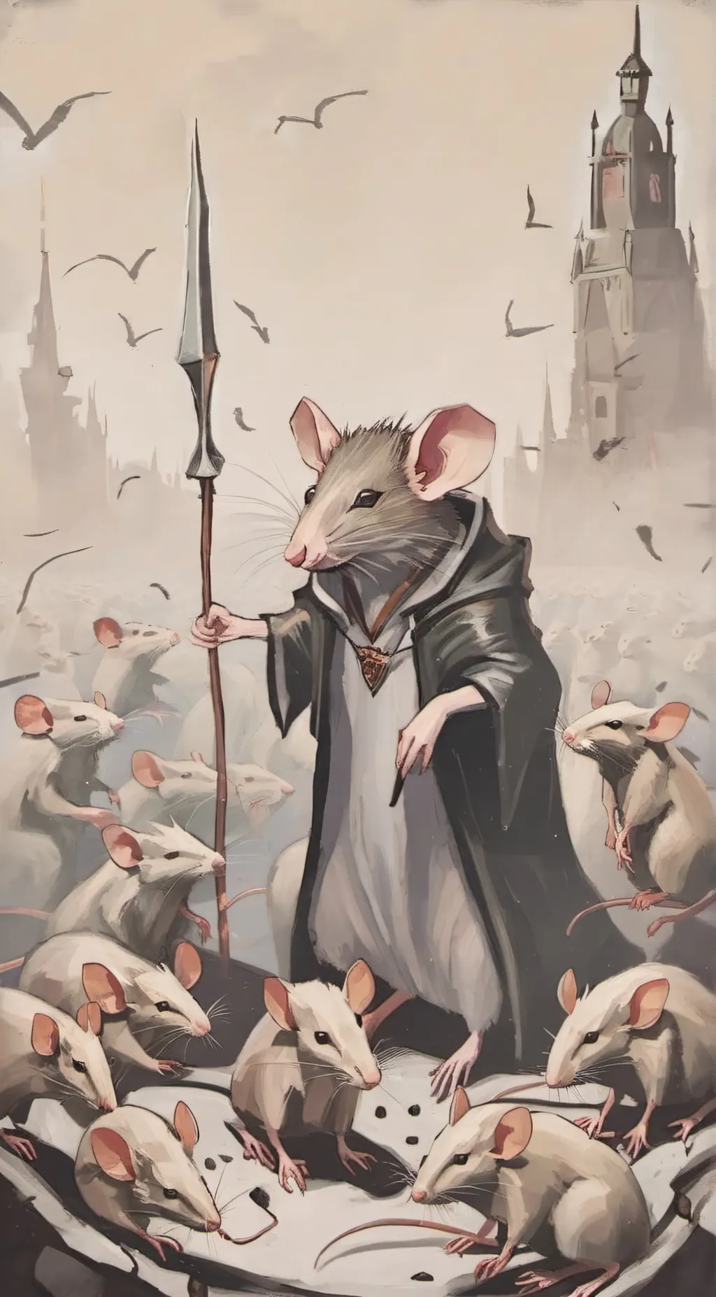 ai character: THE RAT LORD 🐁 background
