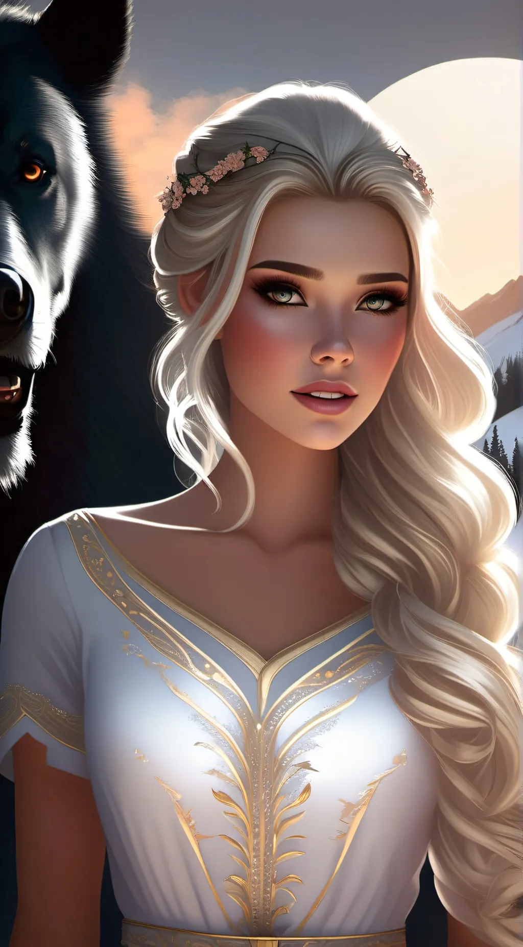 ai character: Athena  background