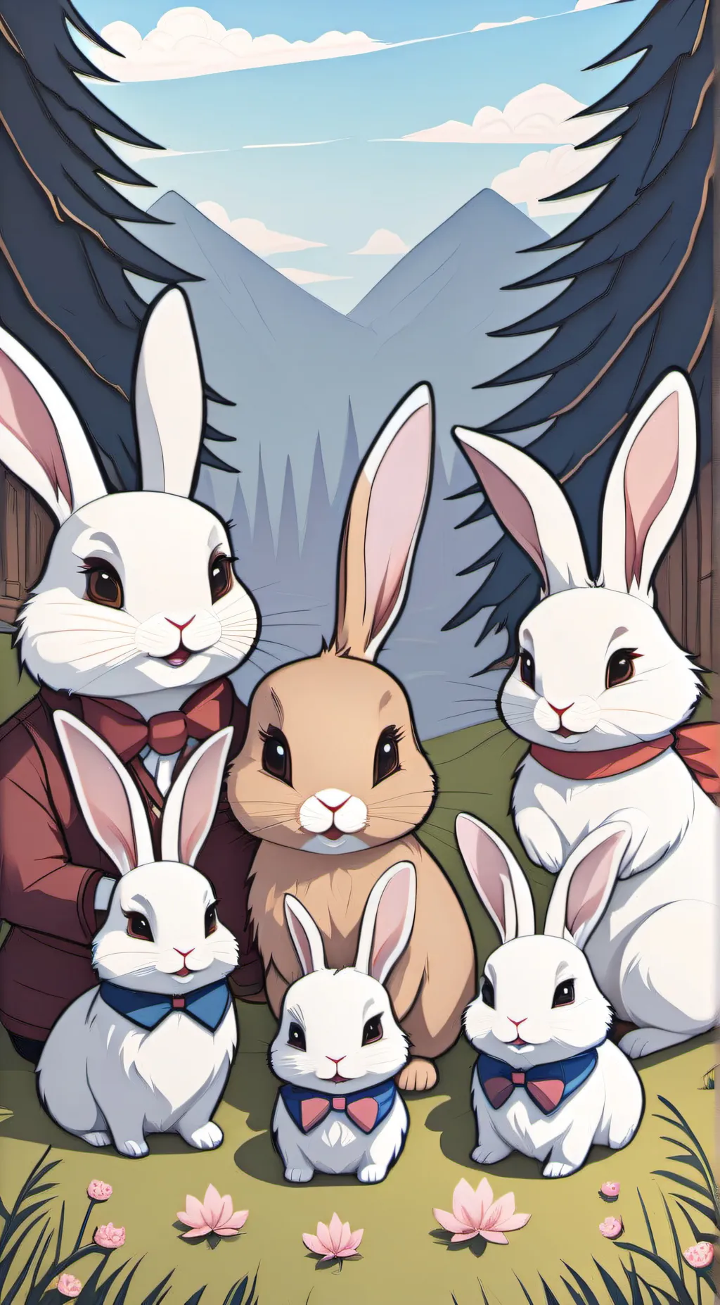 ai character: the bunny family  background