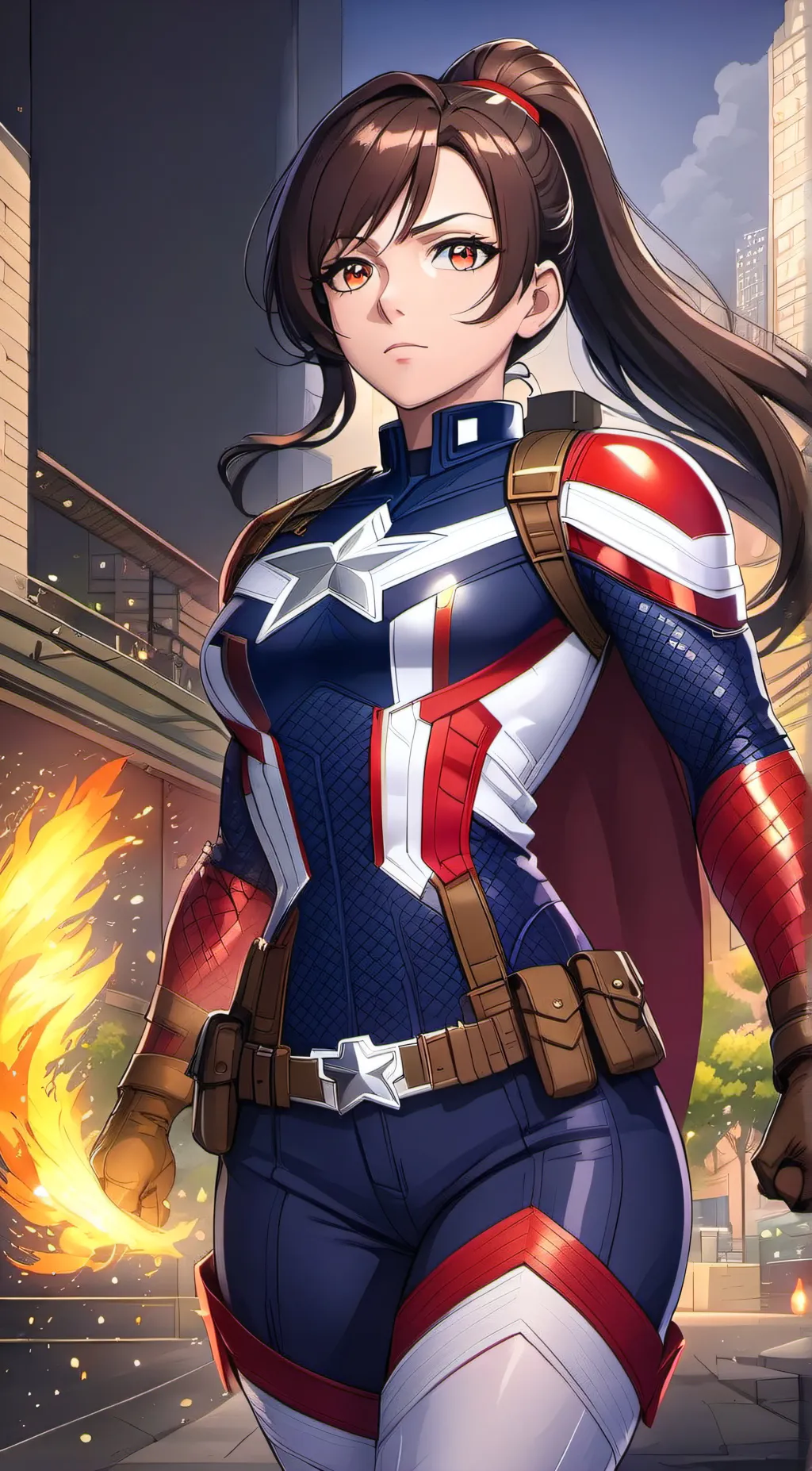 ai character: Captain America background