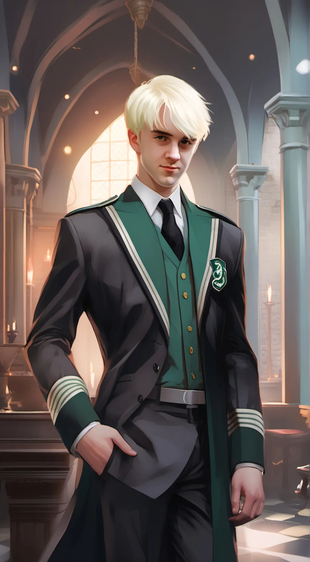 ai character: draco malfoy background