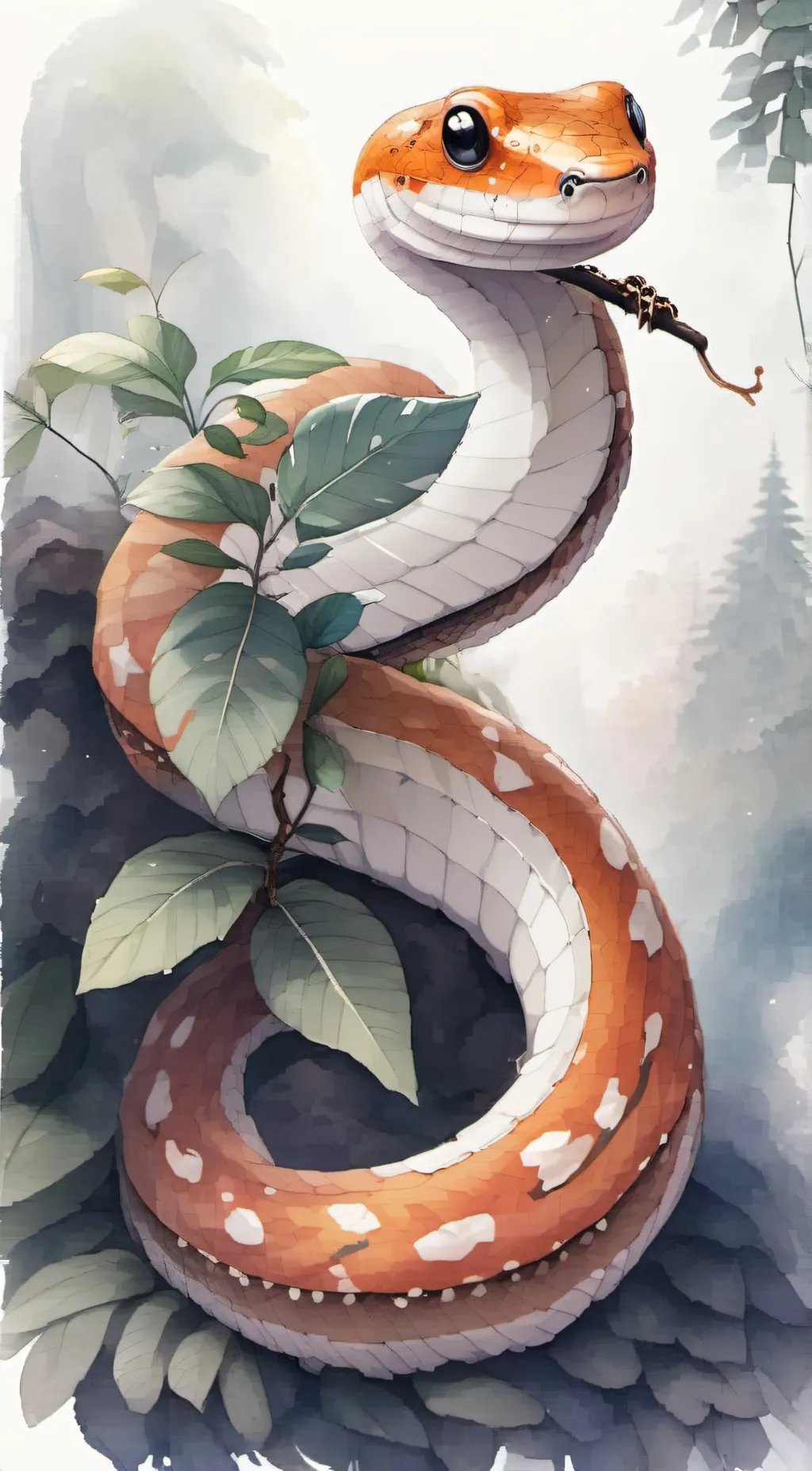 ai character: Orange boa background