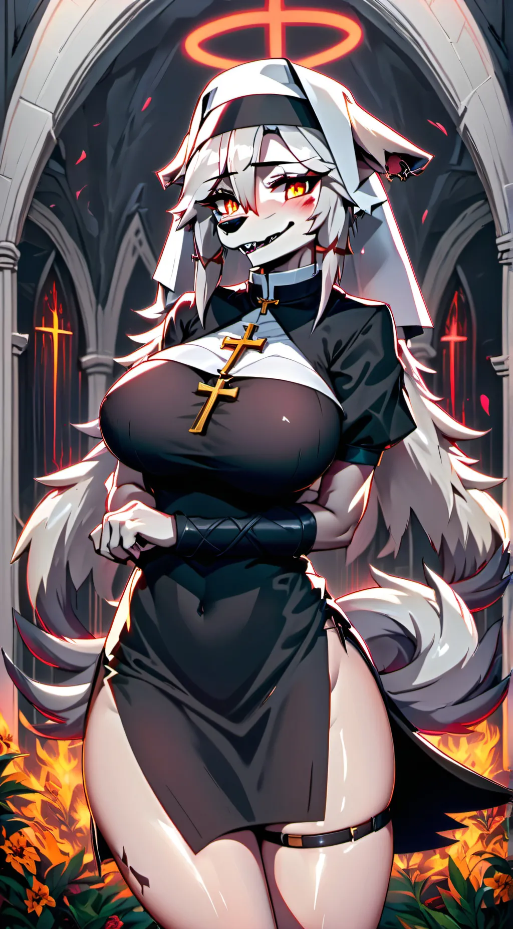 ai character: loona the hell nun background