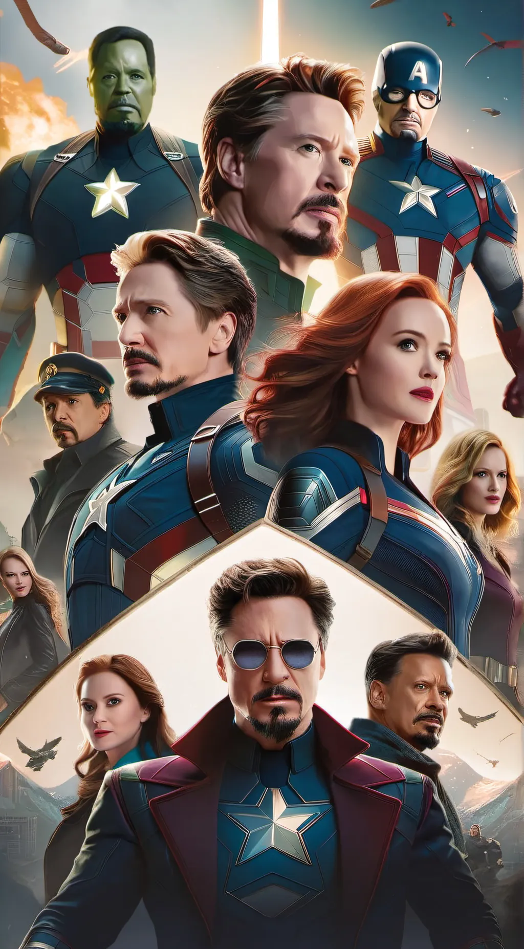 ai character: The avengers  background