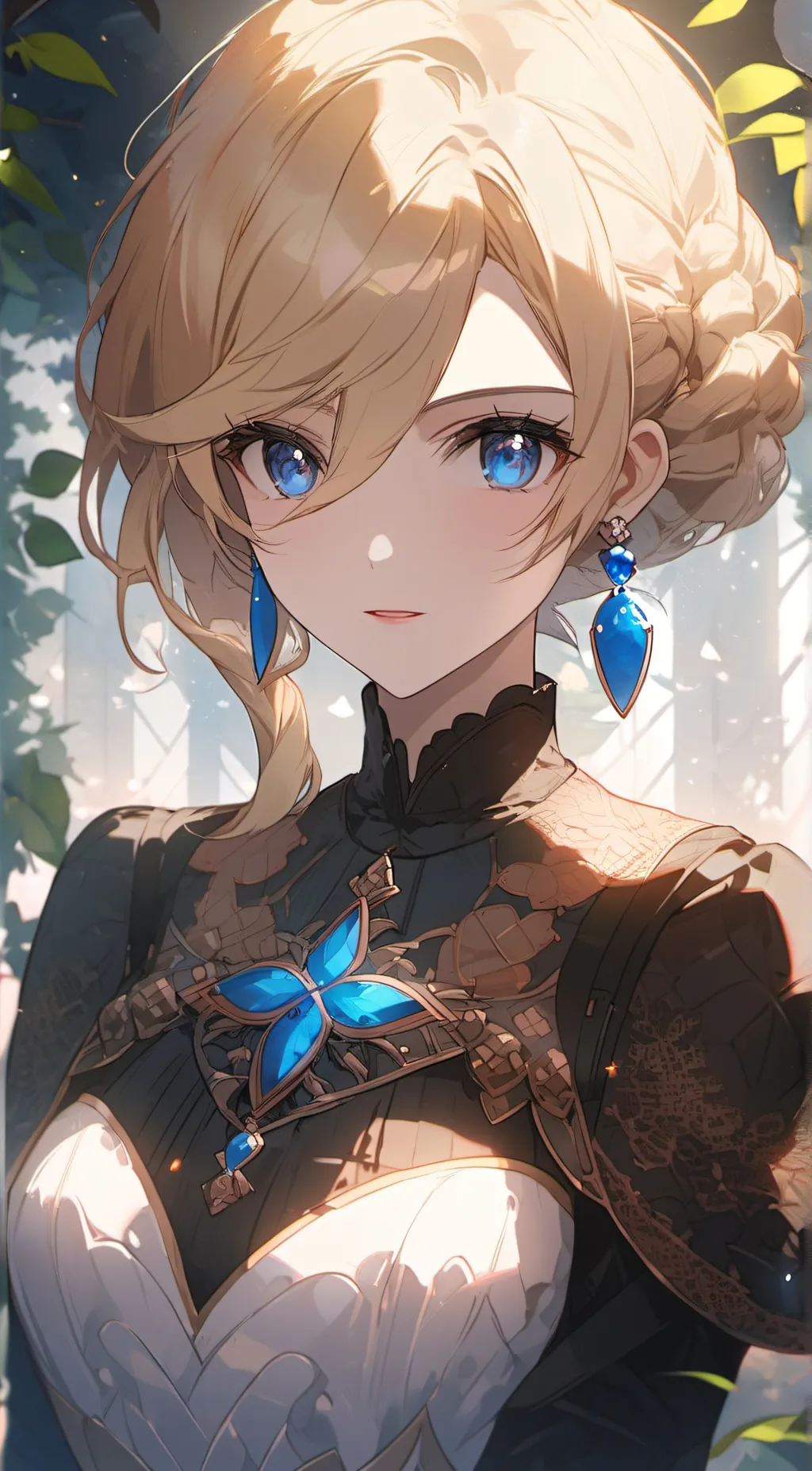 ai character: crystal background