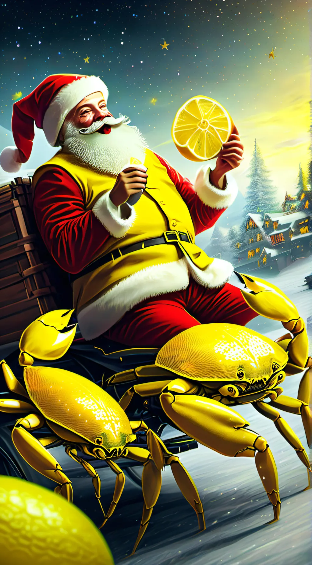 ai character: Santa X lemons  background