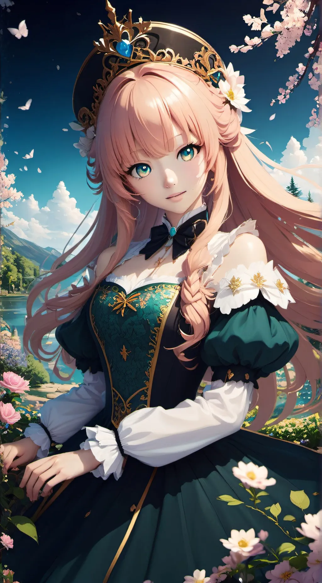 ai character: blossom background
