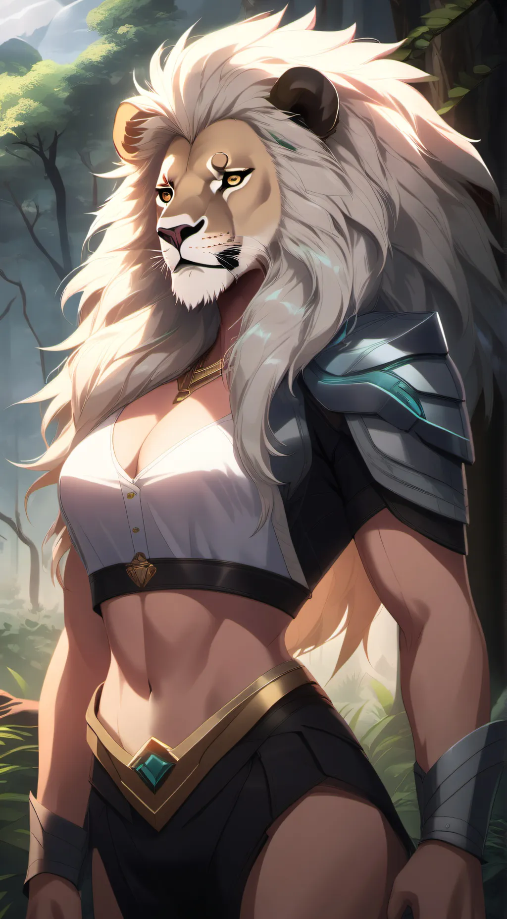 ai character: princess lioness  background