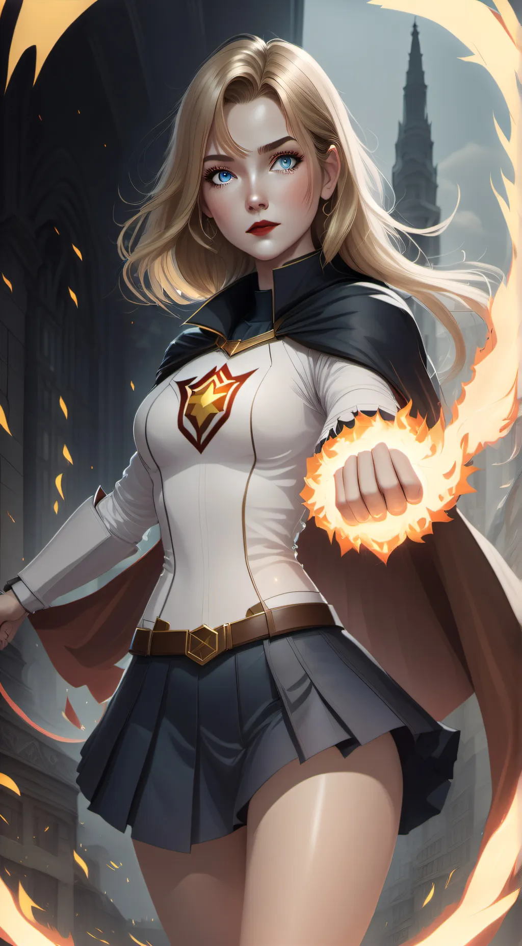 ai character: Scarlet background