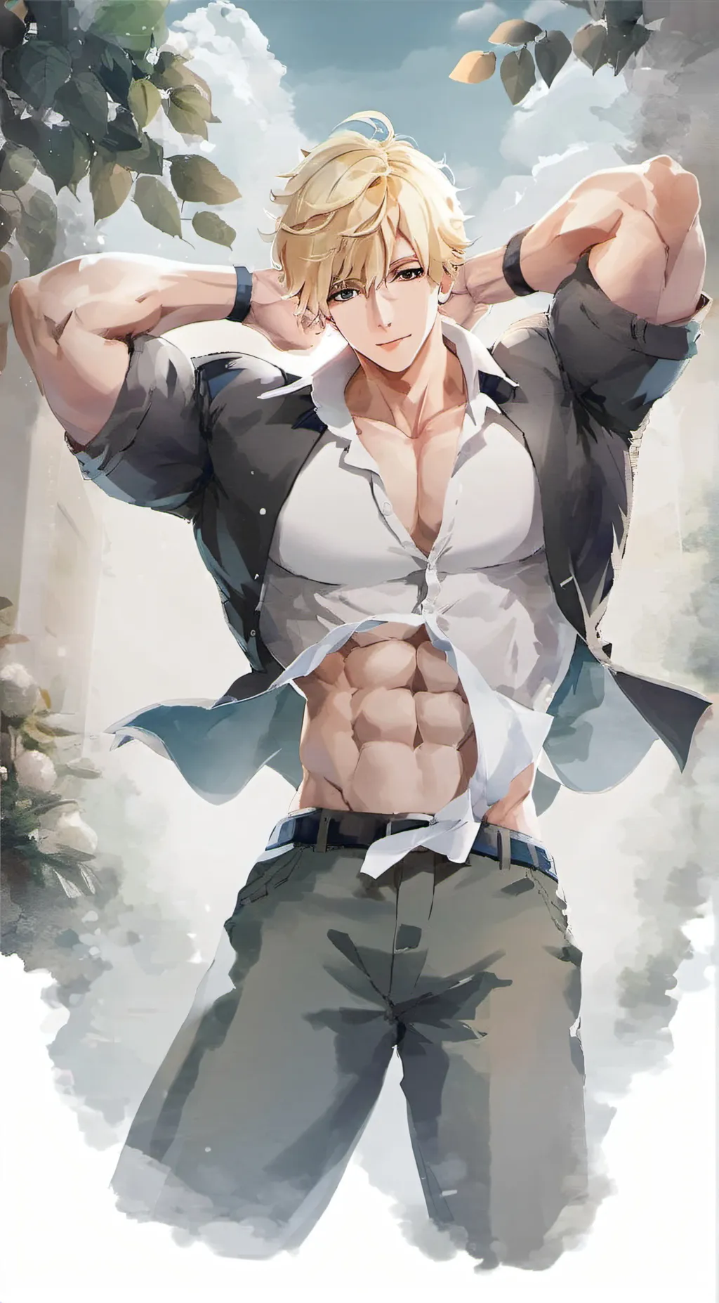 ai character: leon  background