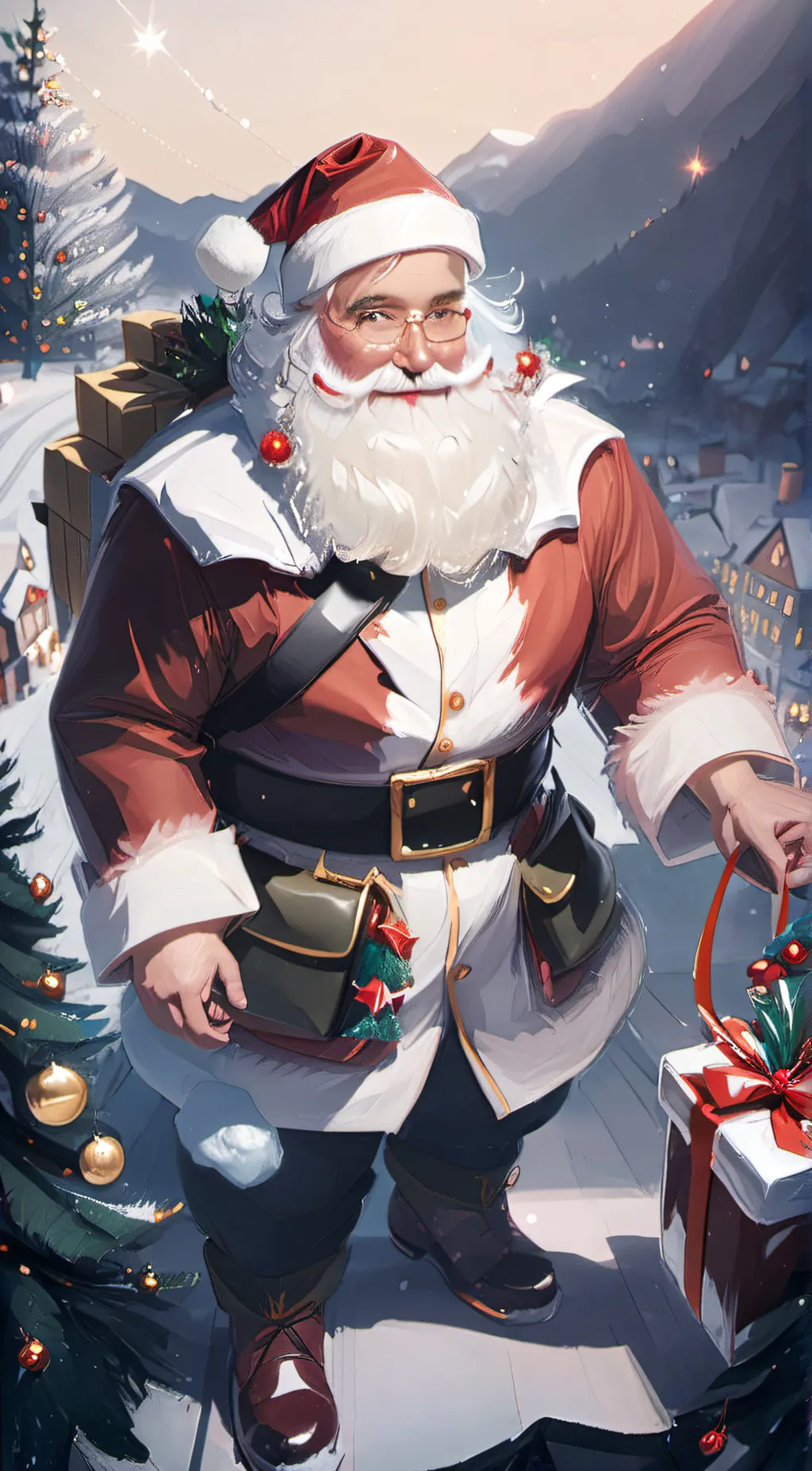 ai character: Santa Claus background