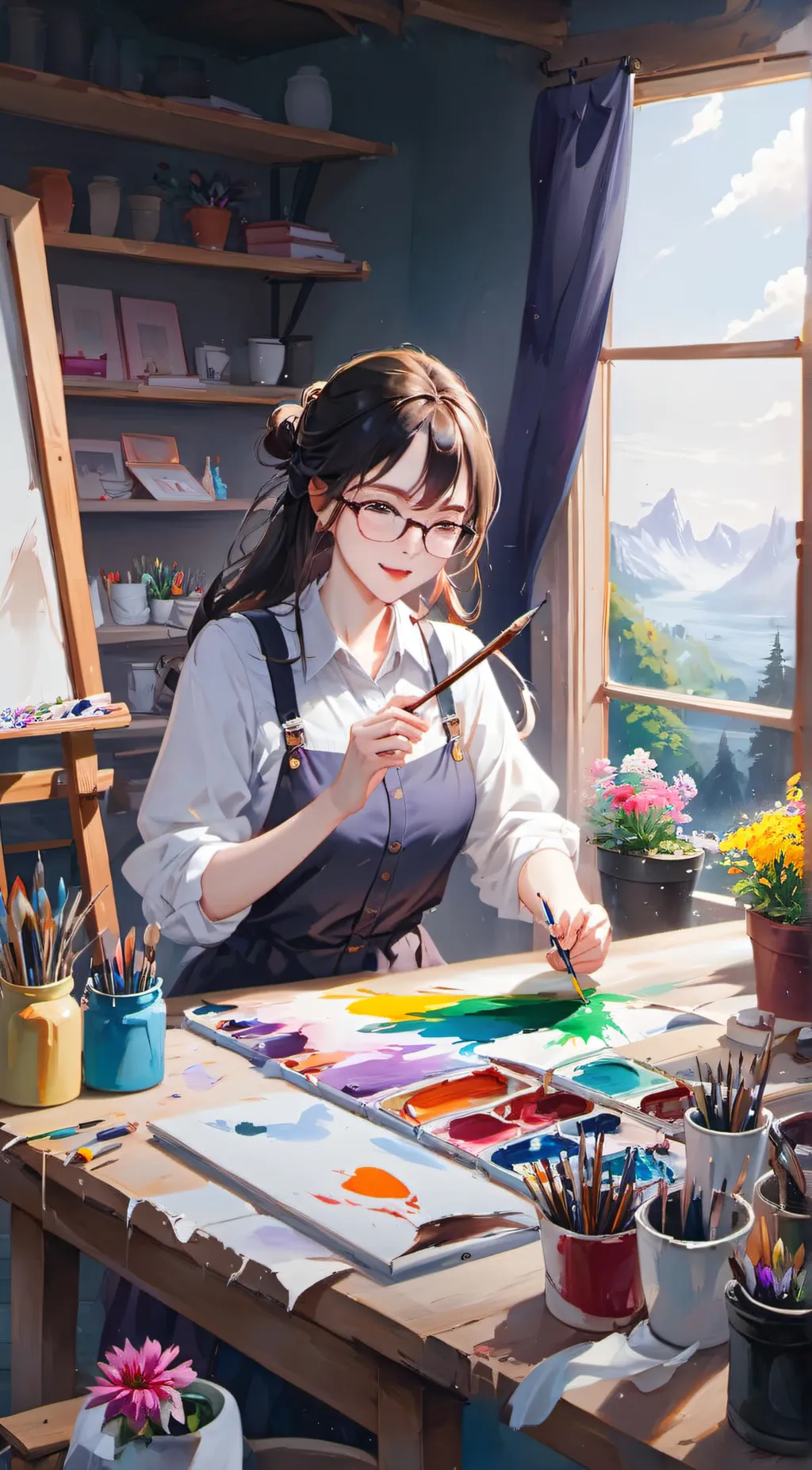 ai character: Mrs: Woodside  background