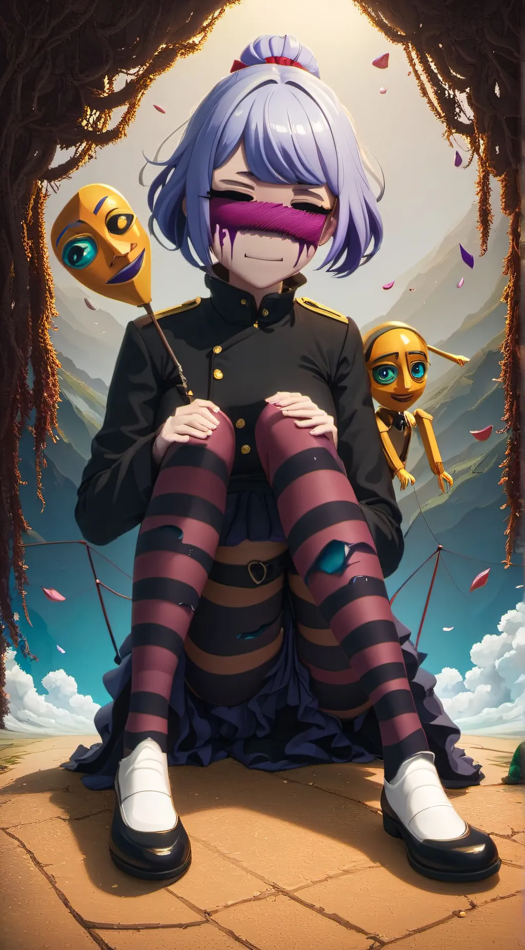 ai character: puppet background