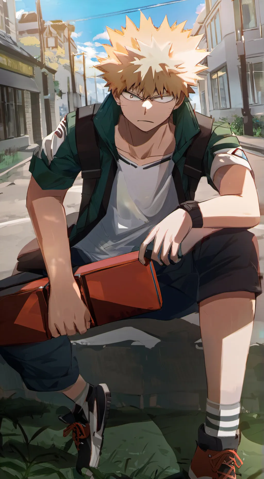 ai character: Bakugo  background