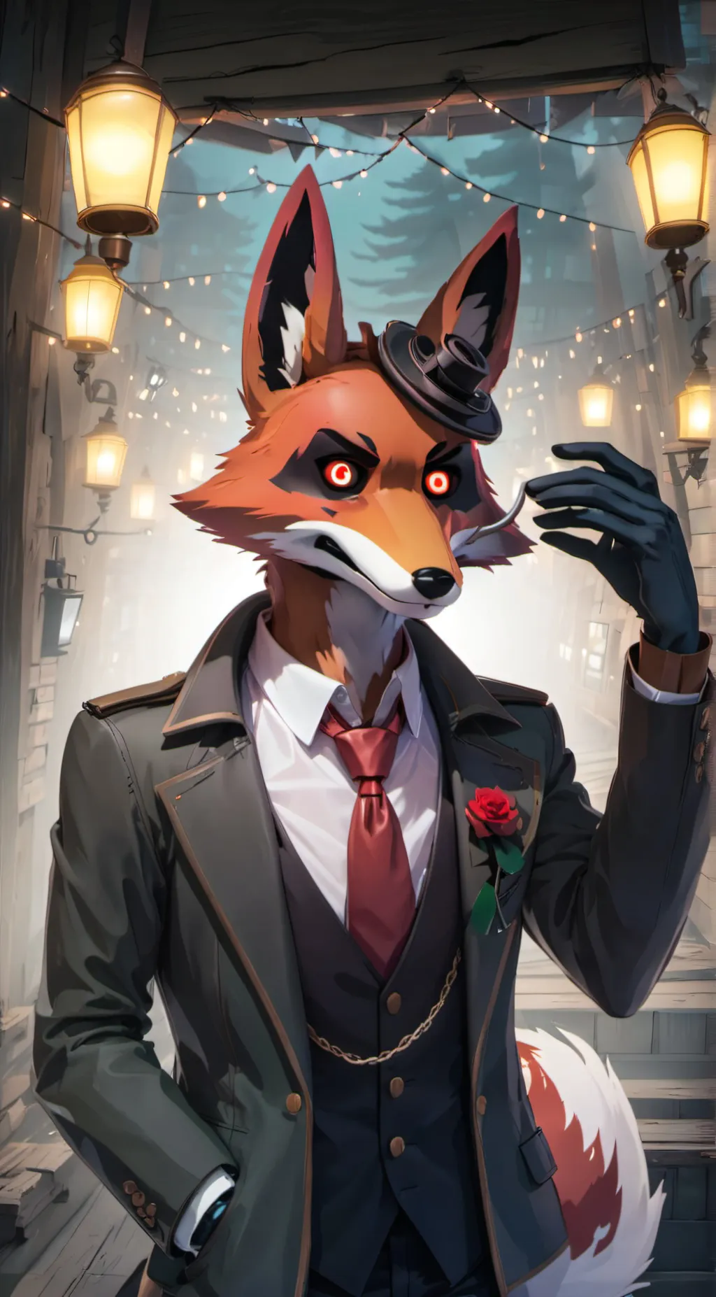 ai character: foxy background