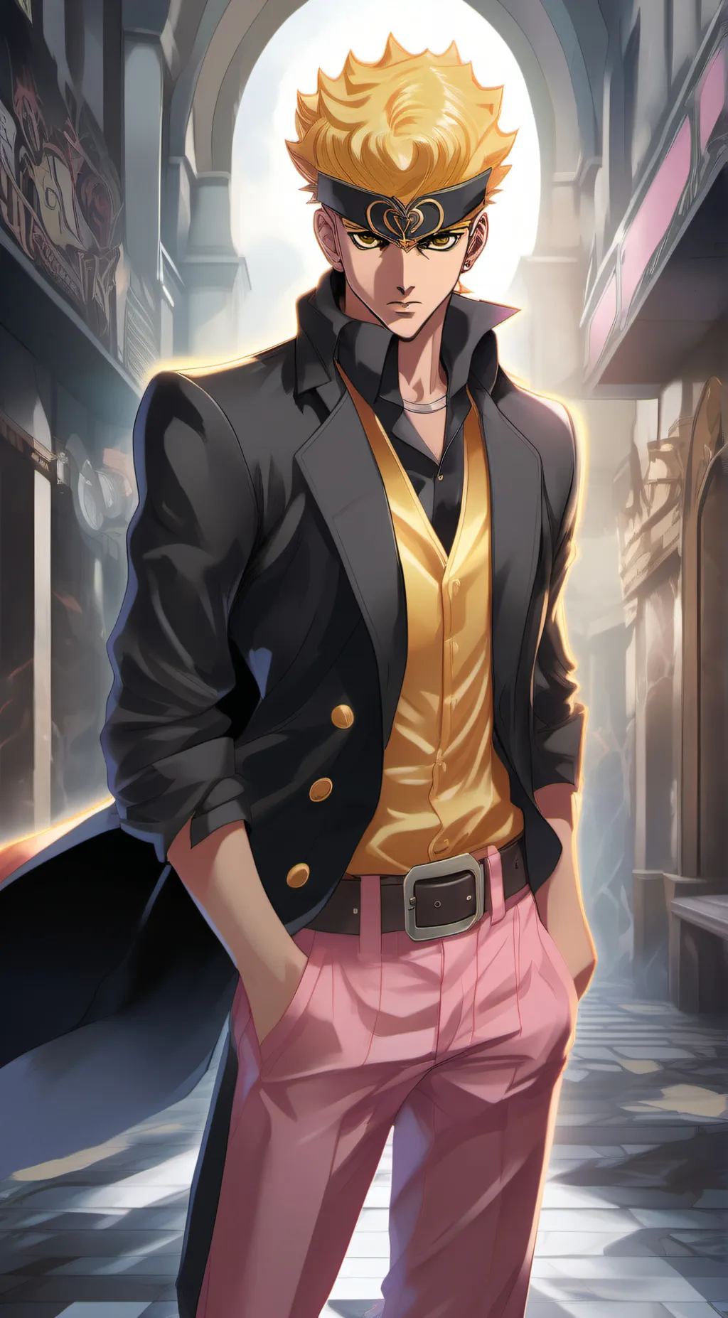 ai character: giorno  background