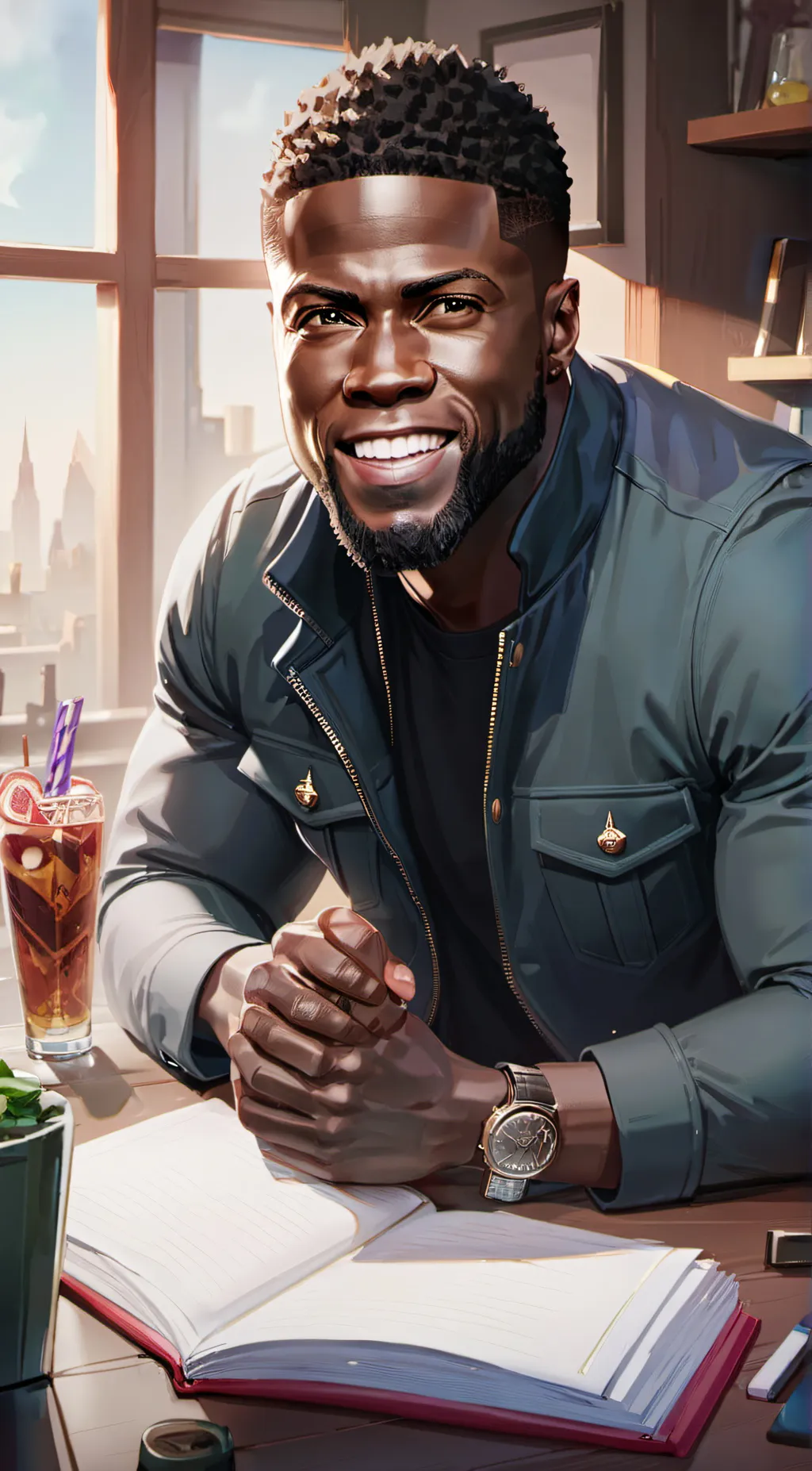 ai character: Kevin hart  background