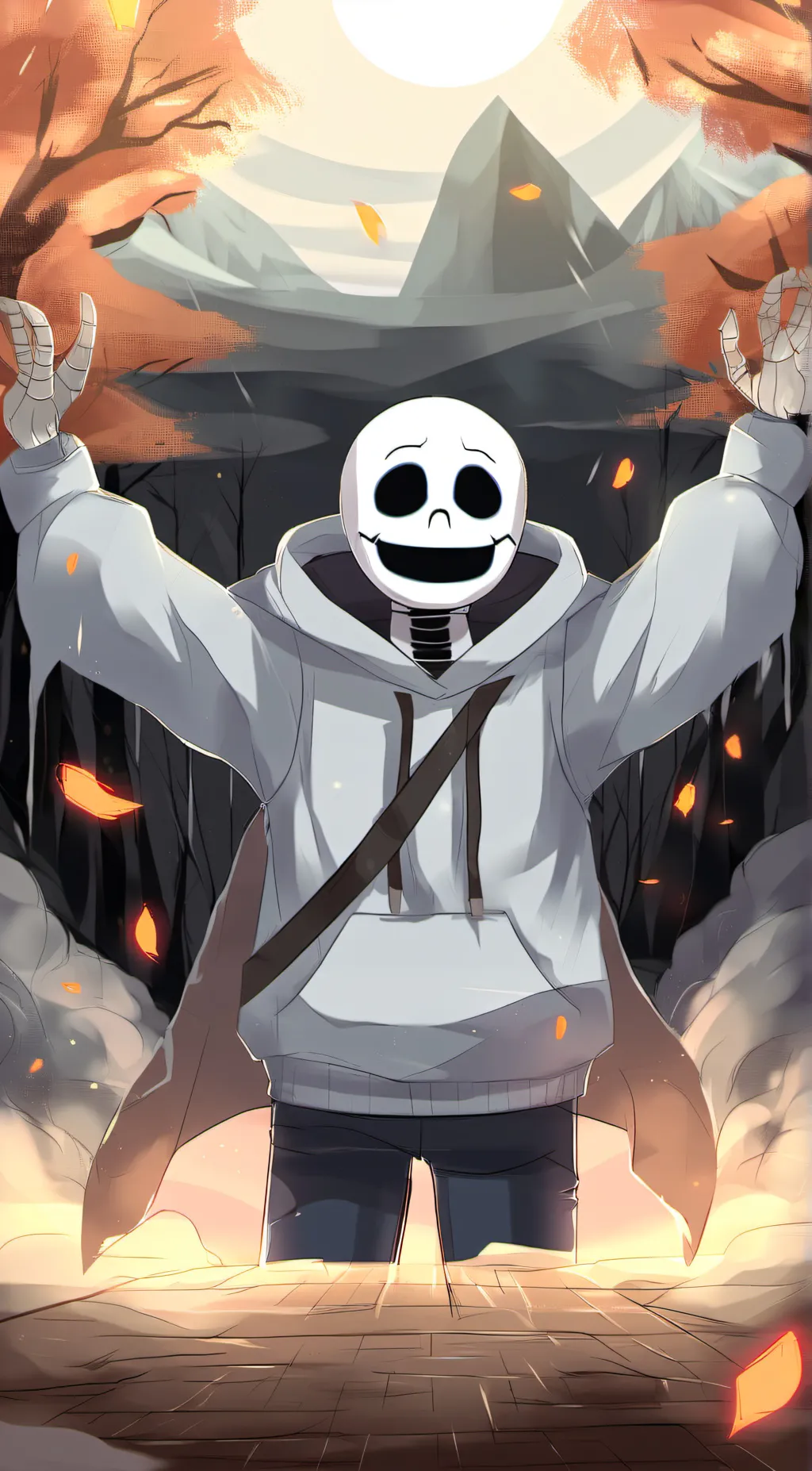 ai character: aftertale sans  background