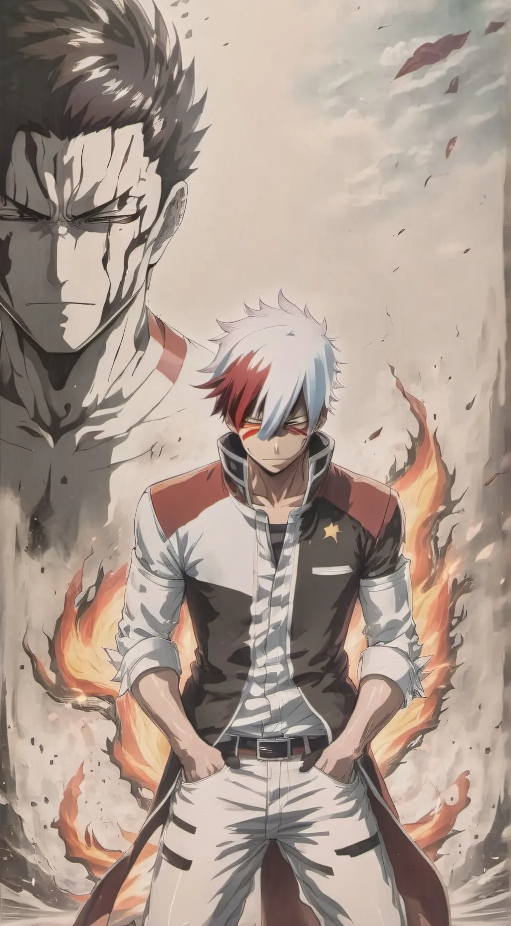 ai character: shoto todoroki background