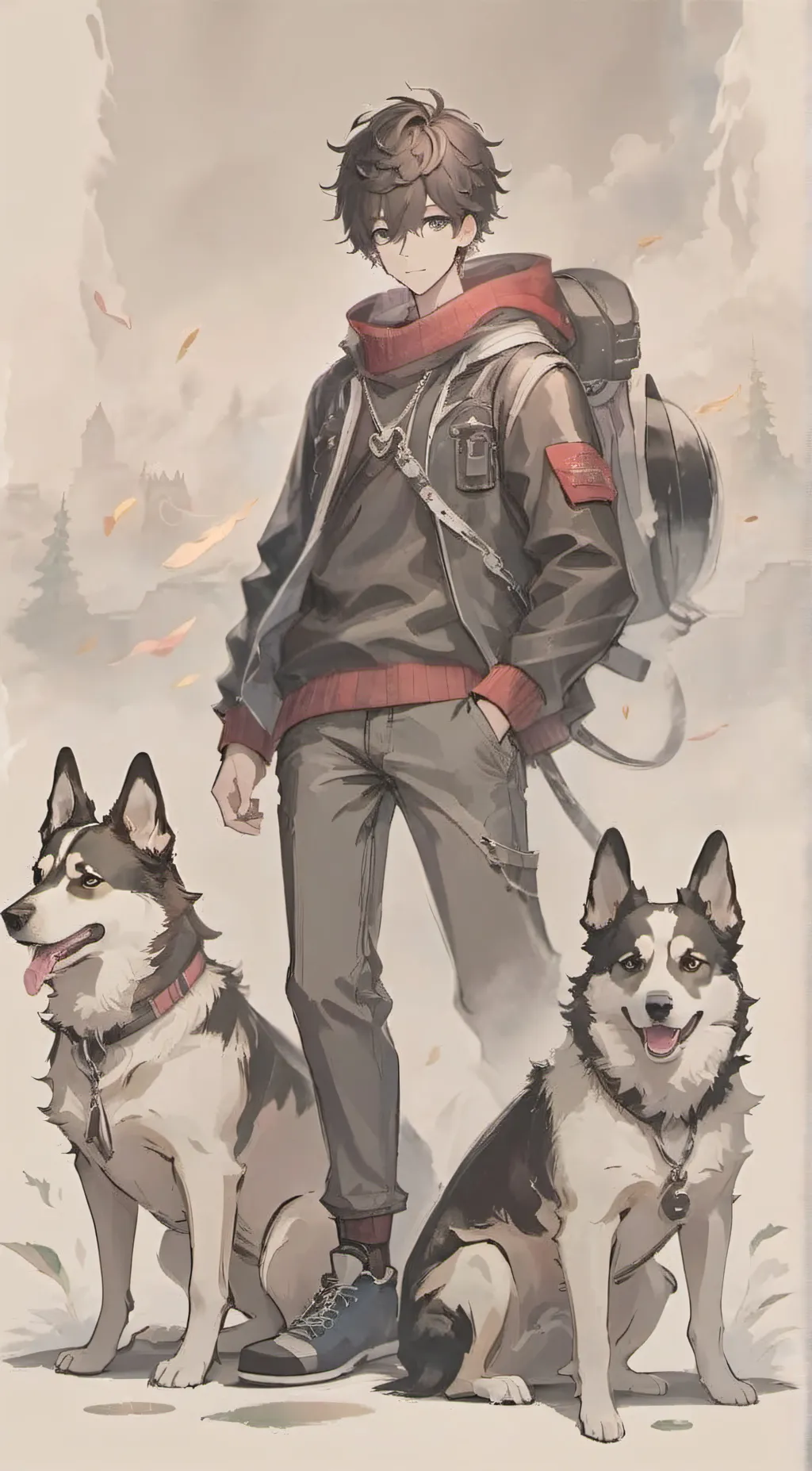 ai character: mat background