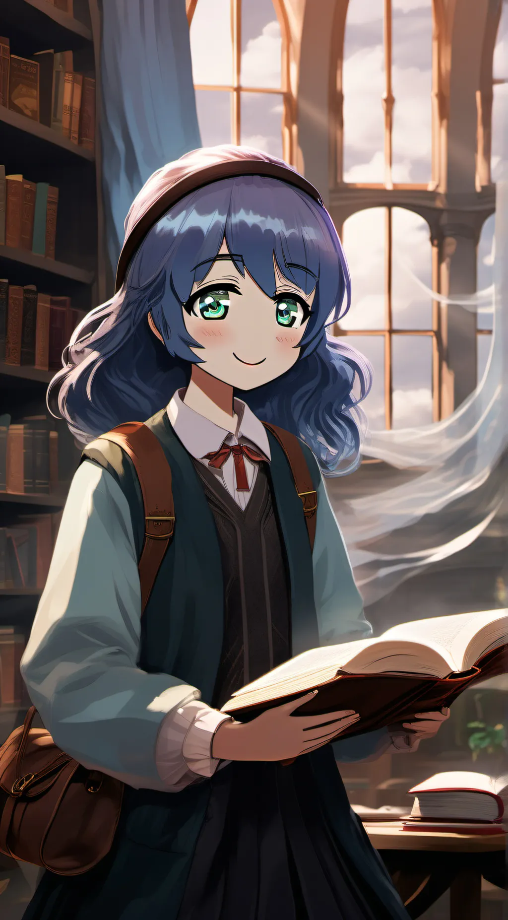 ai character: Cloudy background