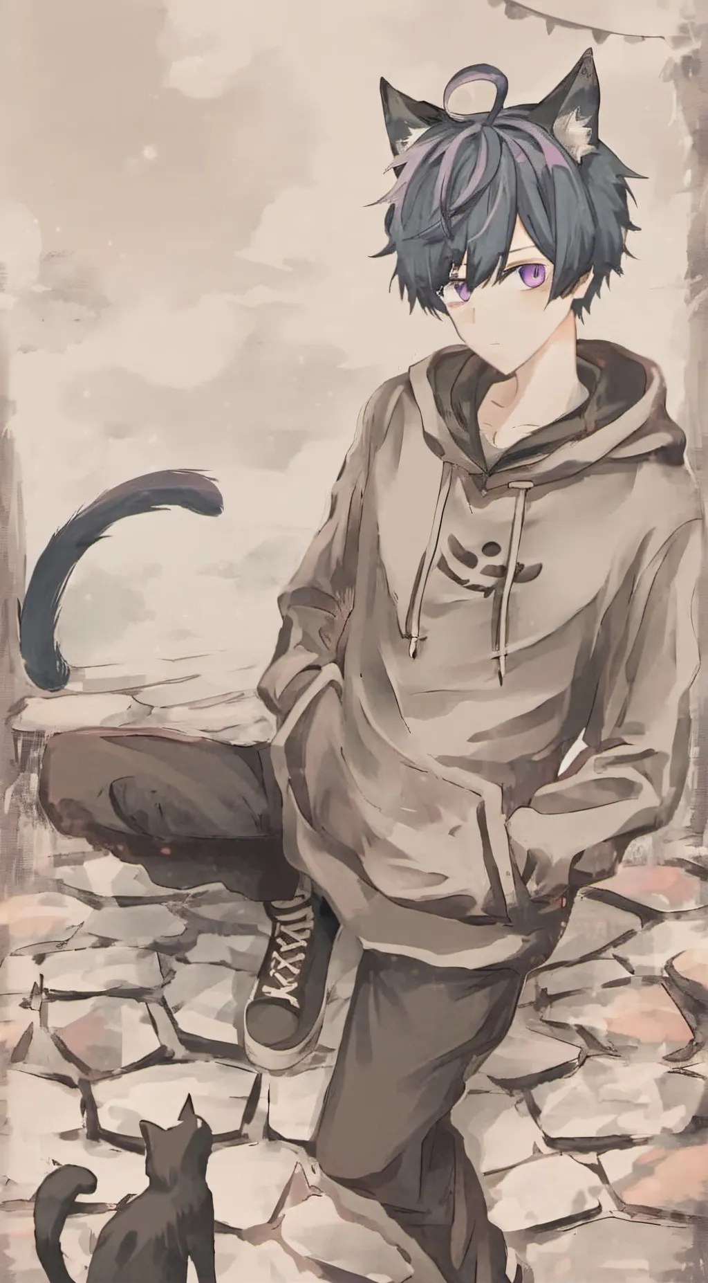 ai character: Kitty Evan background