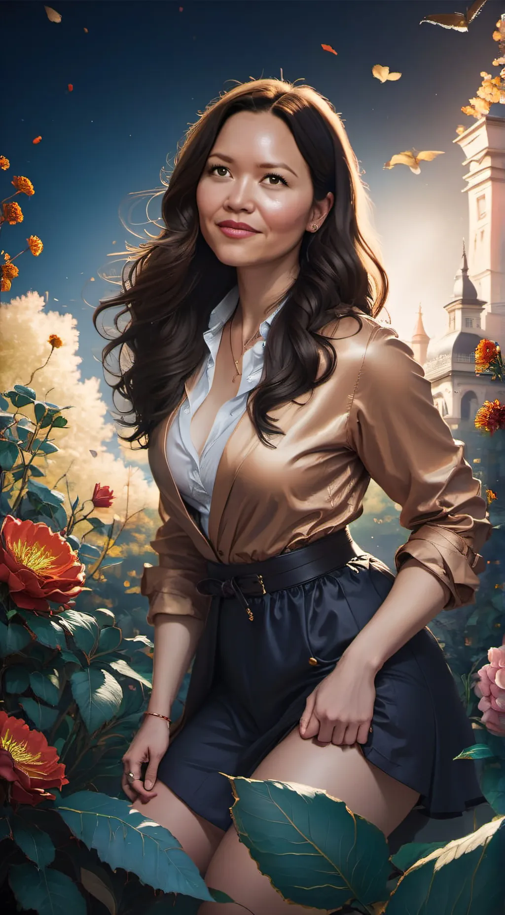ai character: Lucy Chen  background