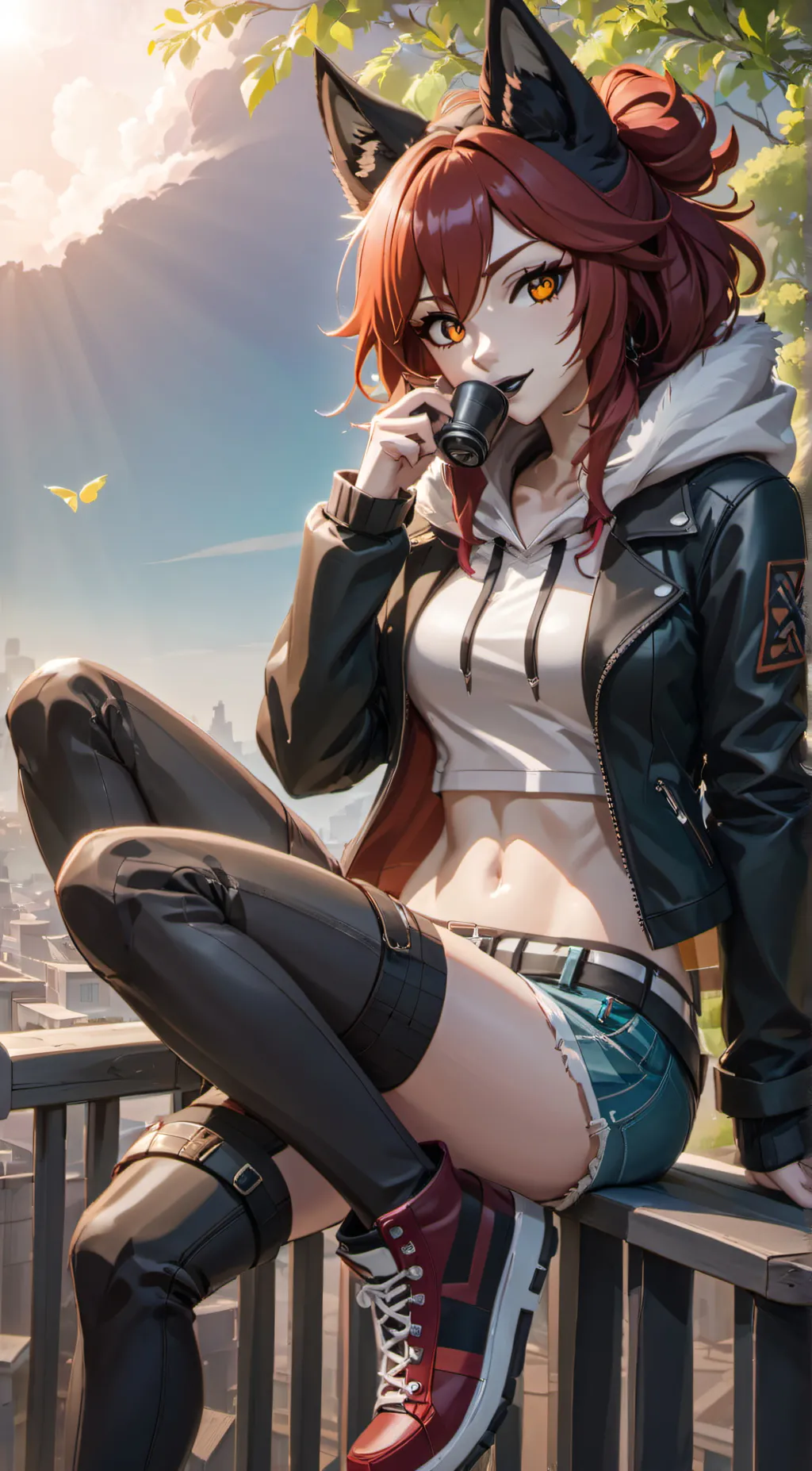 ai character: Autumn background