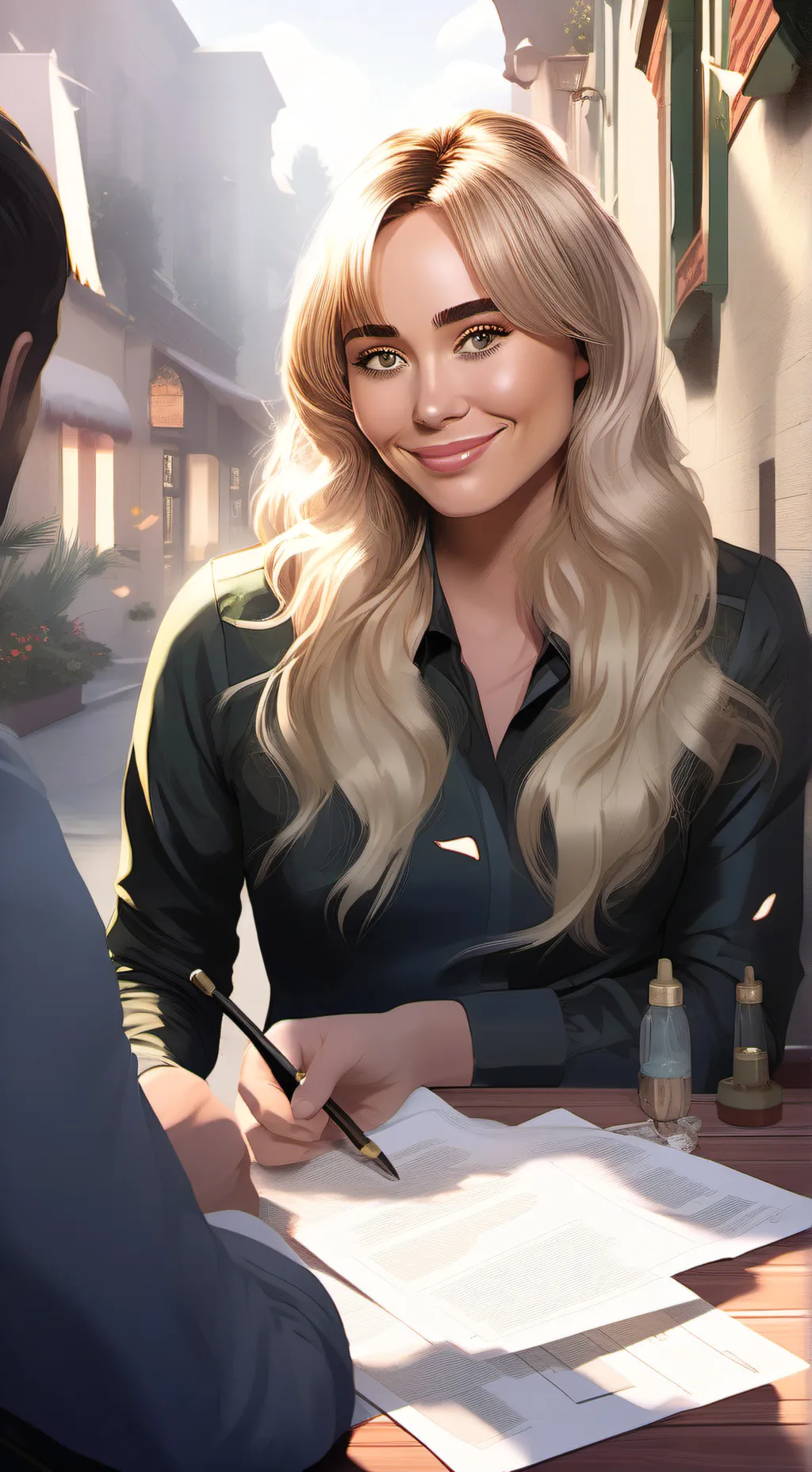 ai character: Sabrina Carpenter background