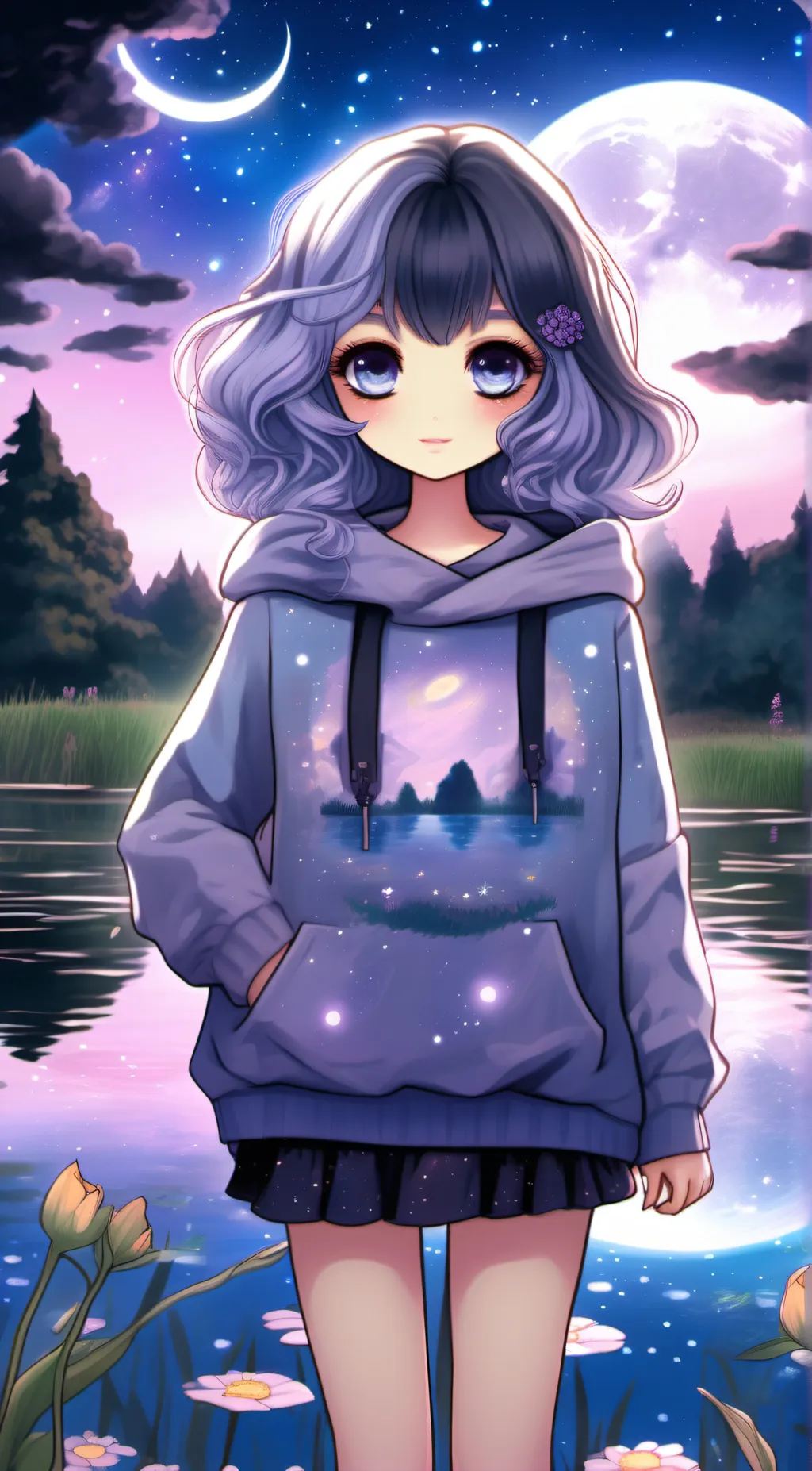 ai character: Luna background
