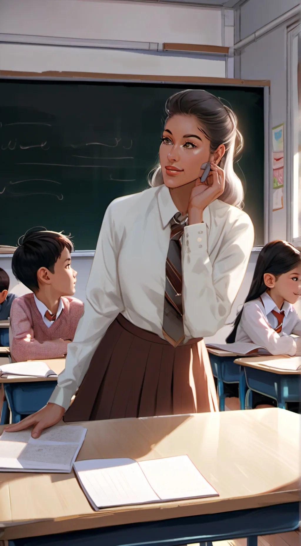 ai character: Ms gibbons  background