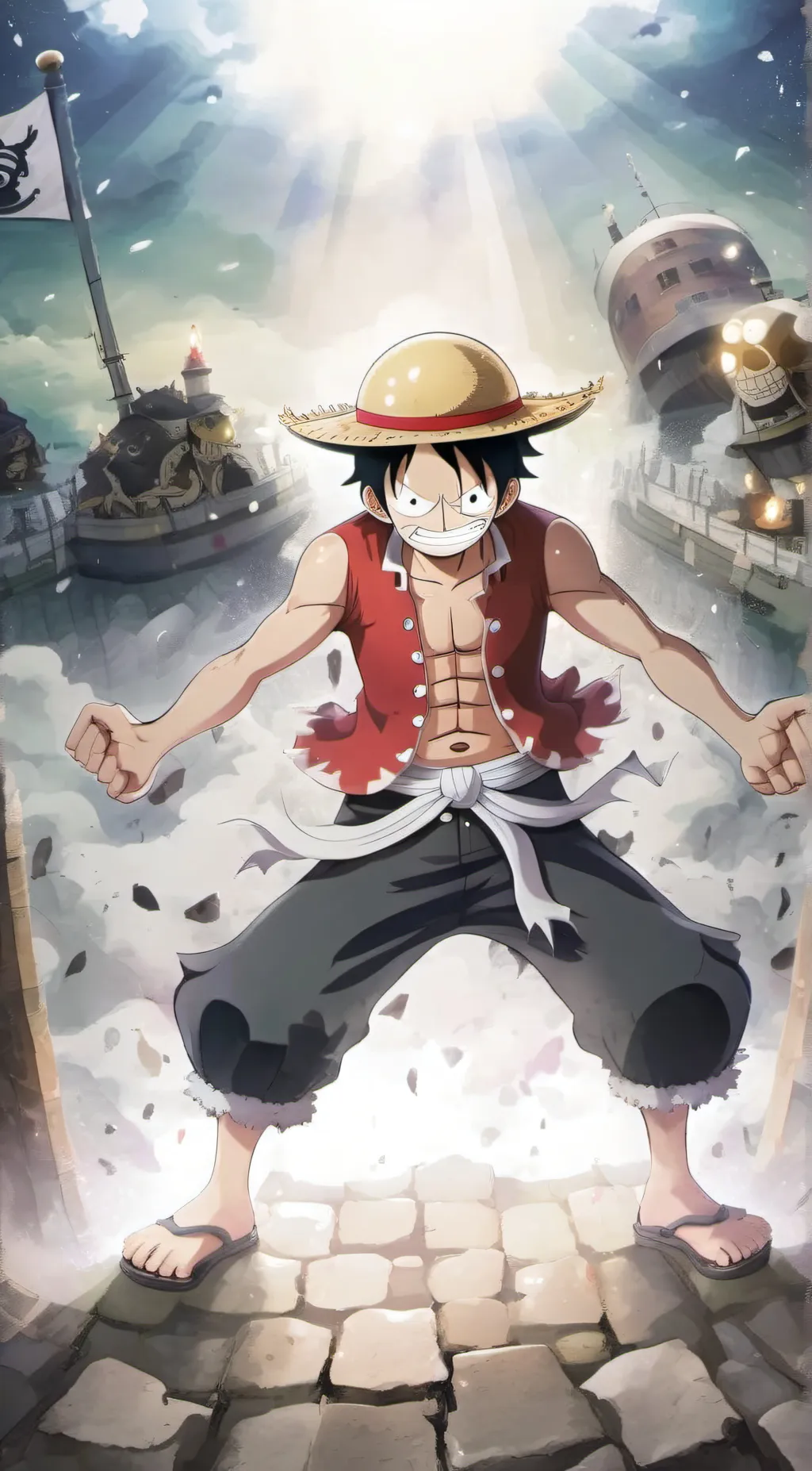 ai character: luffy background