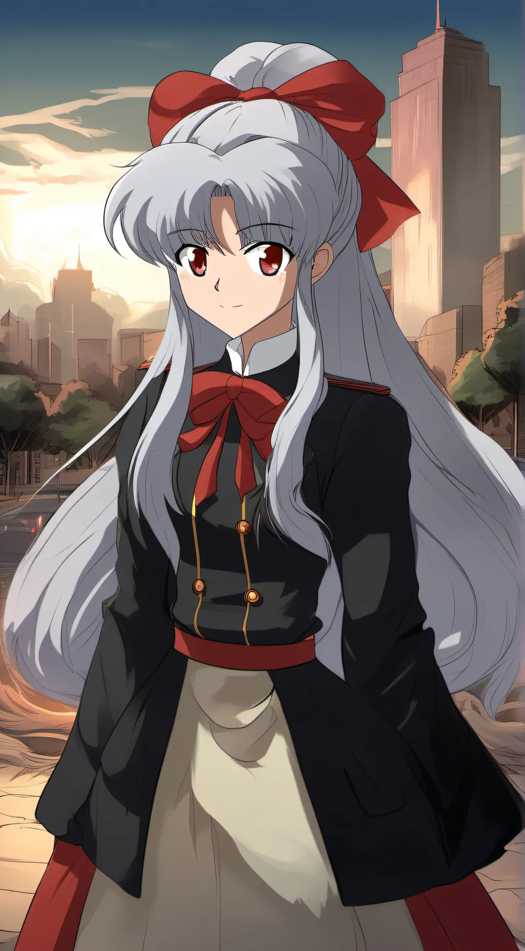 ai character: Autumn background